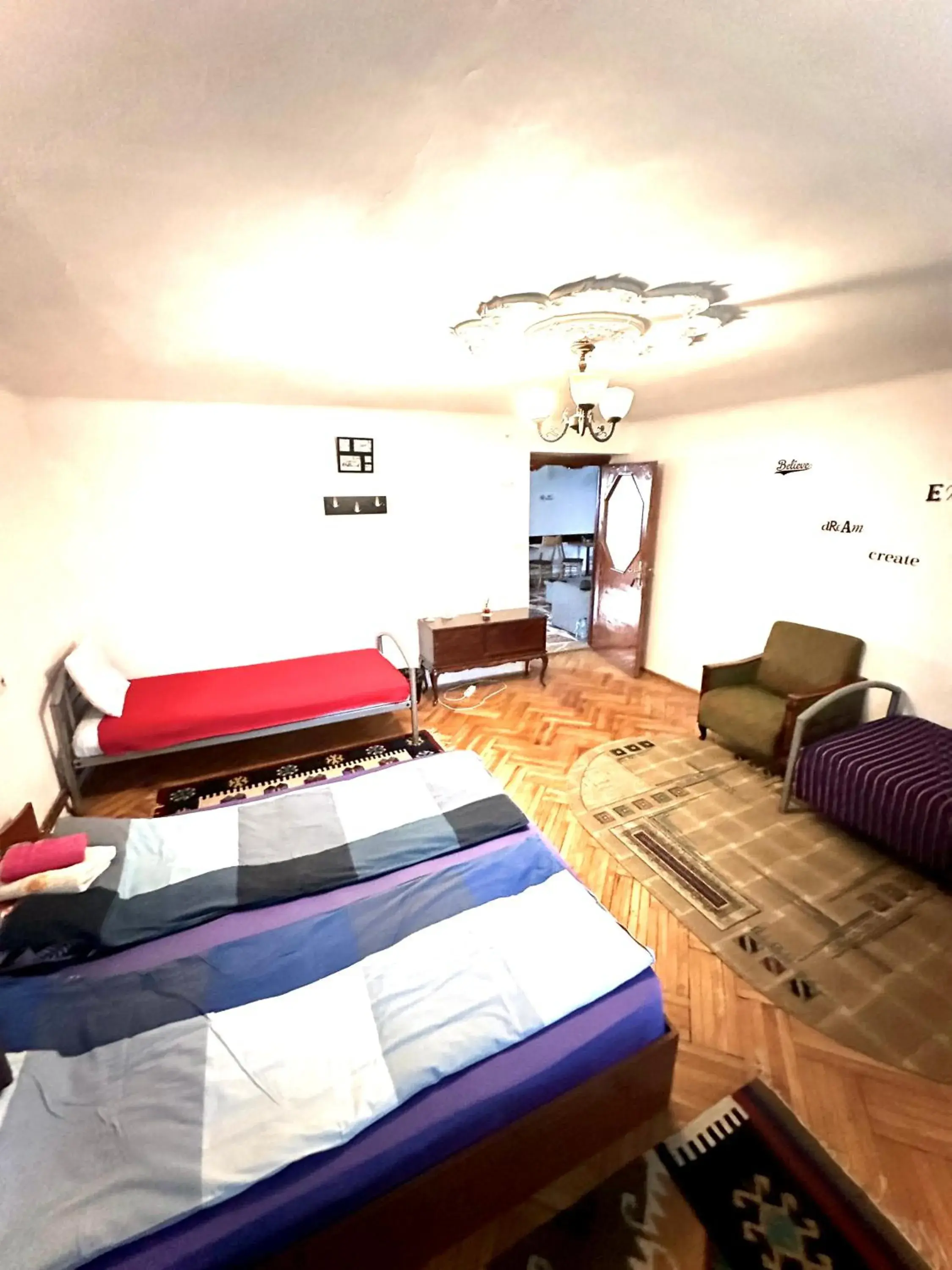 Economy Quadruple Room with Shared Bathroom - single occupancy in Mosaico Alfetta Hostel Economy Quadruple Room with Shared Bathroom - single occupancy in Mosaico Alfetta Hostel