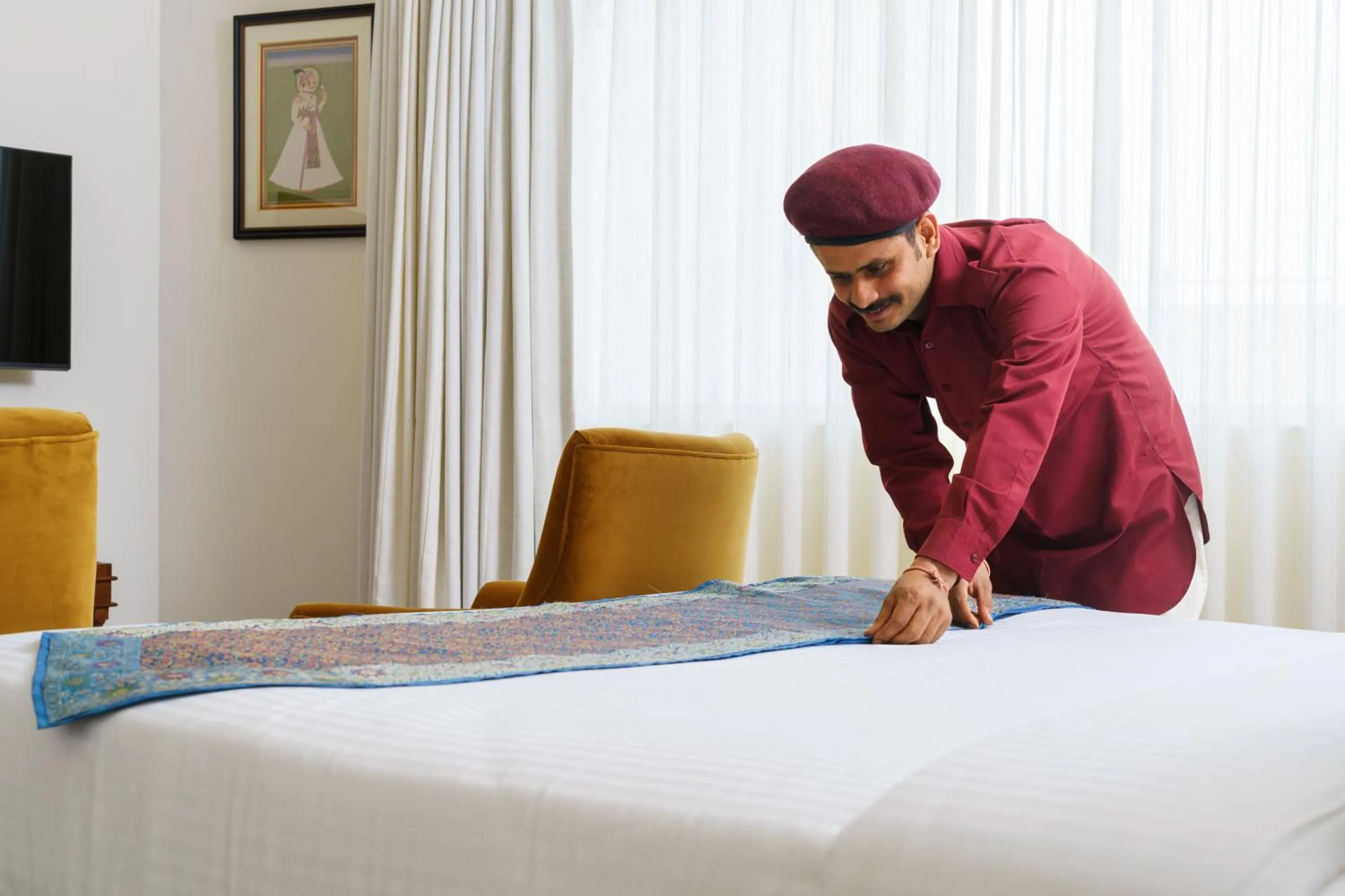 Bed in Chunda Haveli