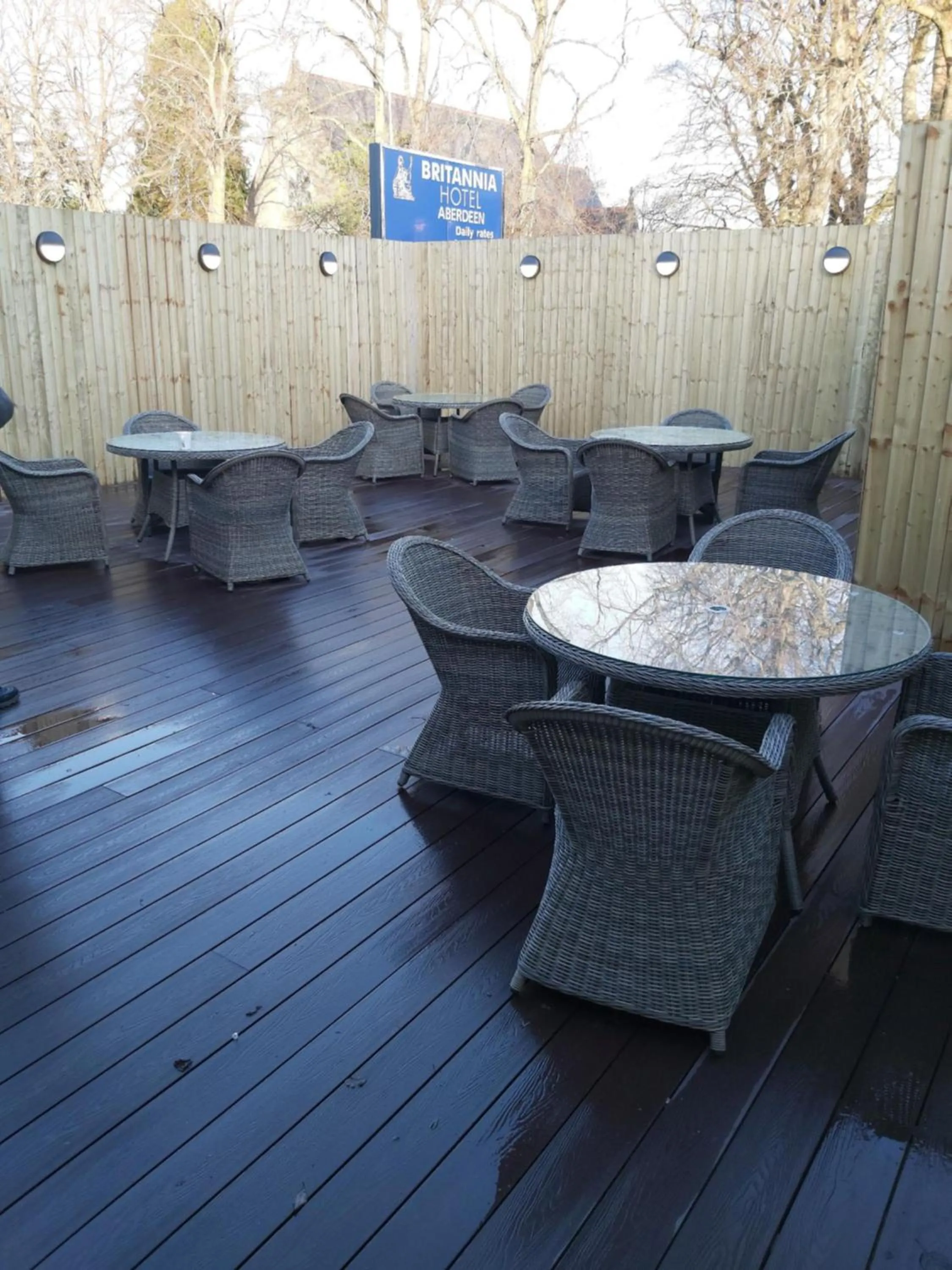 Patio in Britannia Hotel Aberdeen