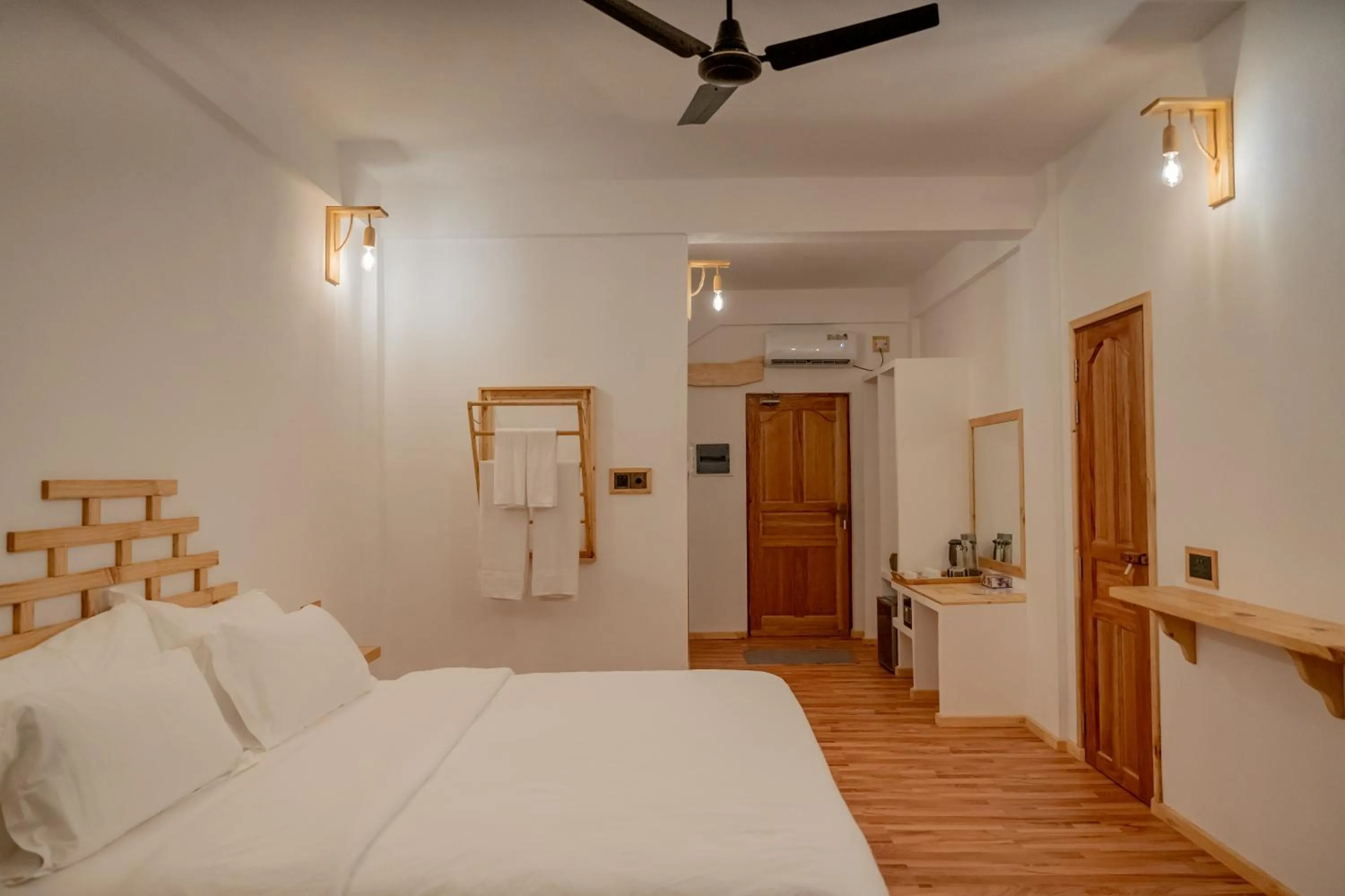 Bed in Manta Sea View Himandhoo