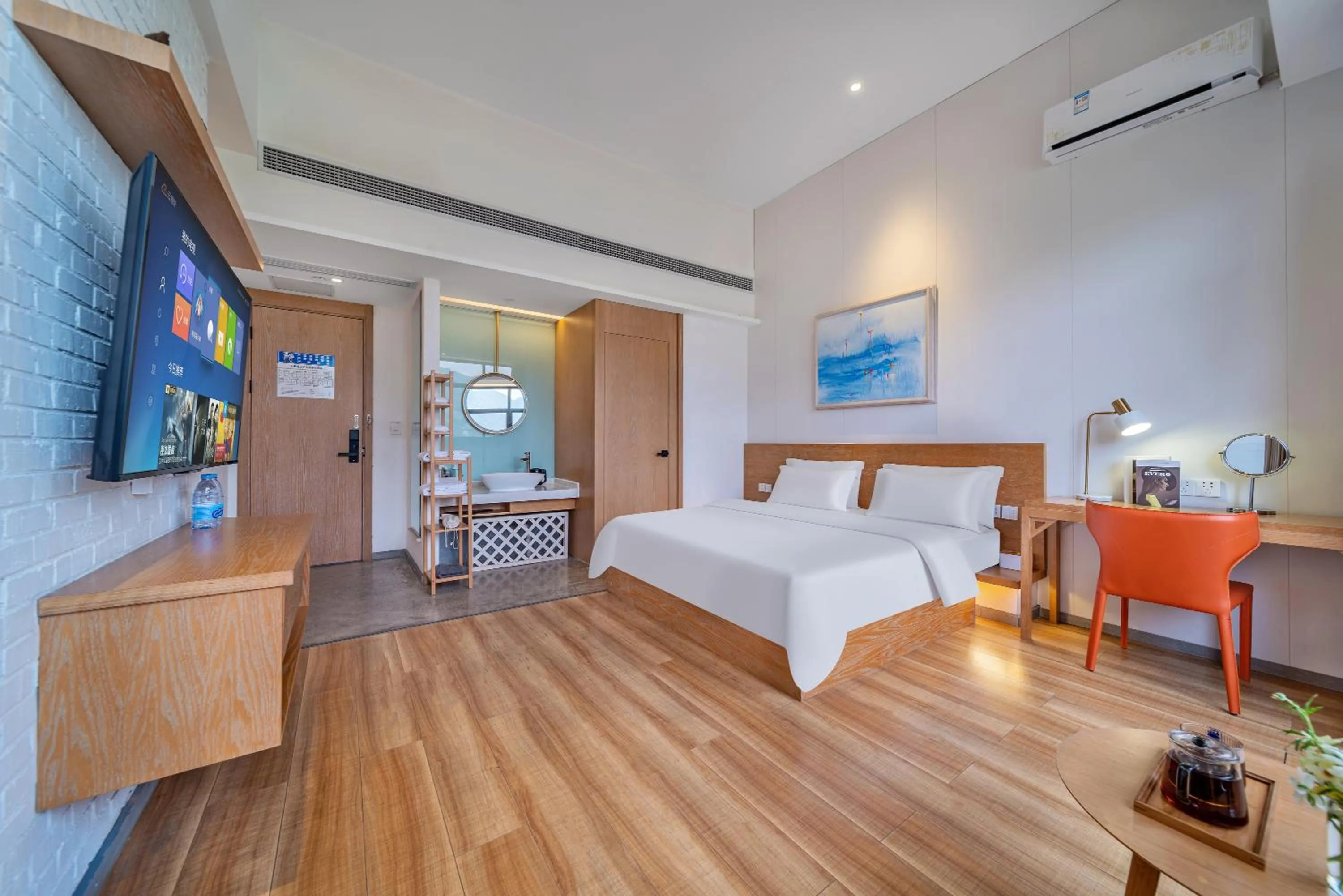 Bed in Wuyu Hotel Chongqing Southwest University & Jialing Riverside