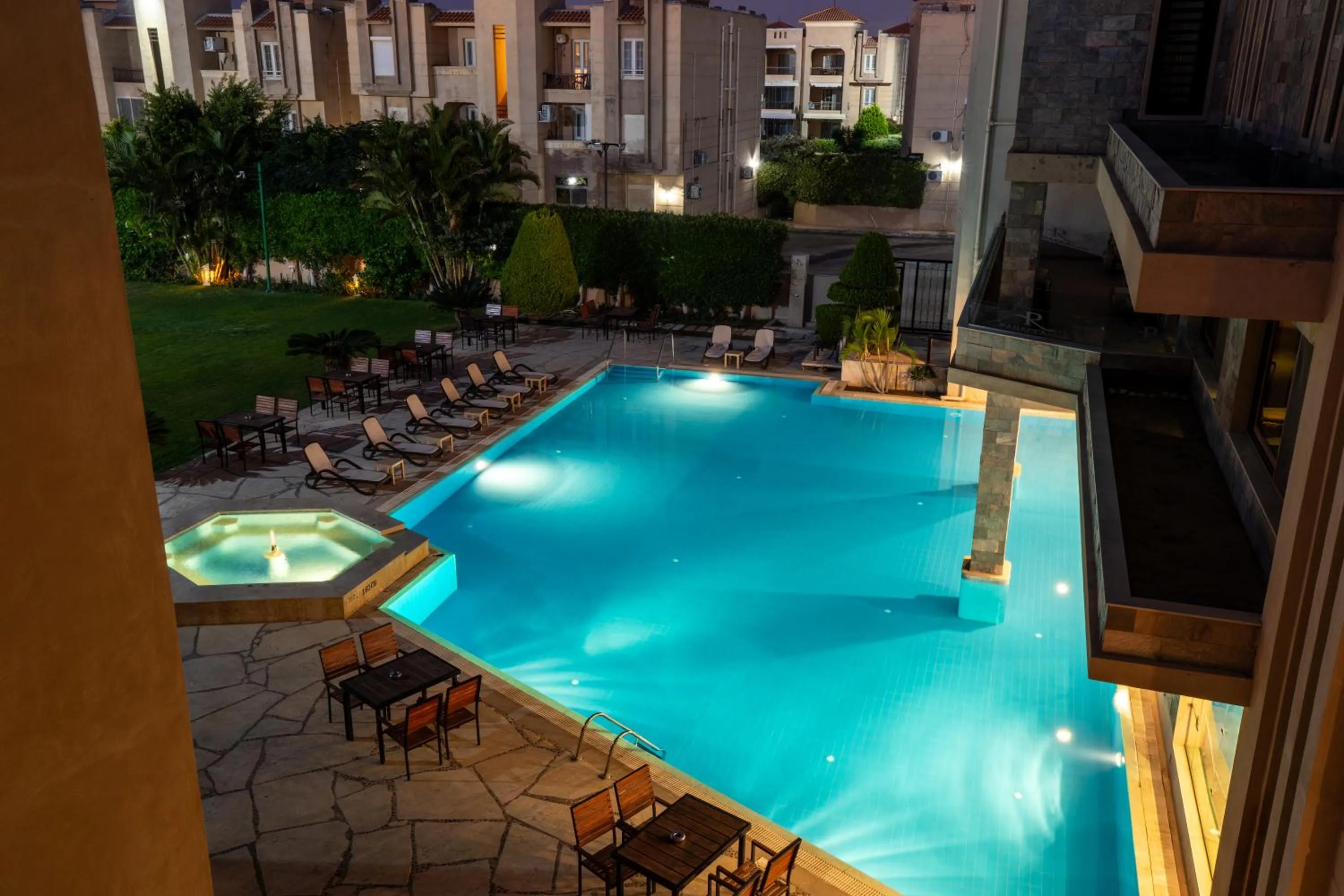 Pool view in Panacea Suites Hotel