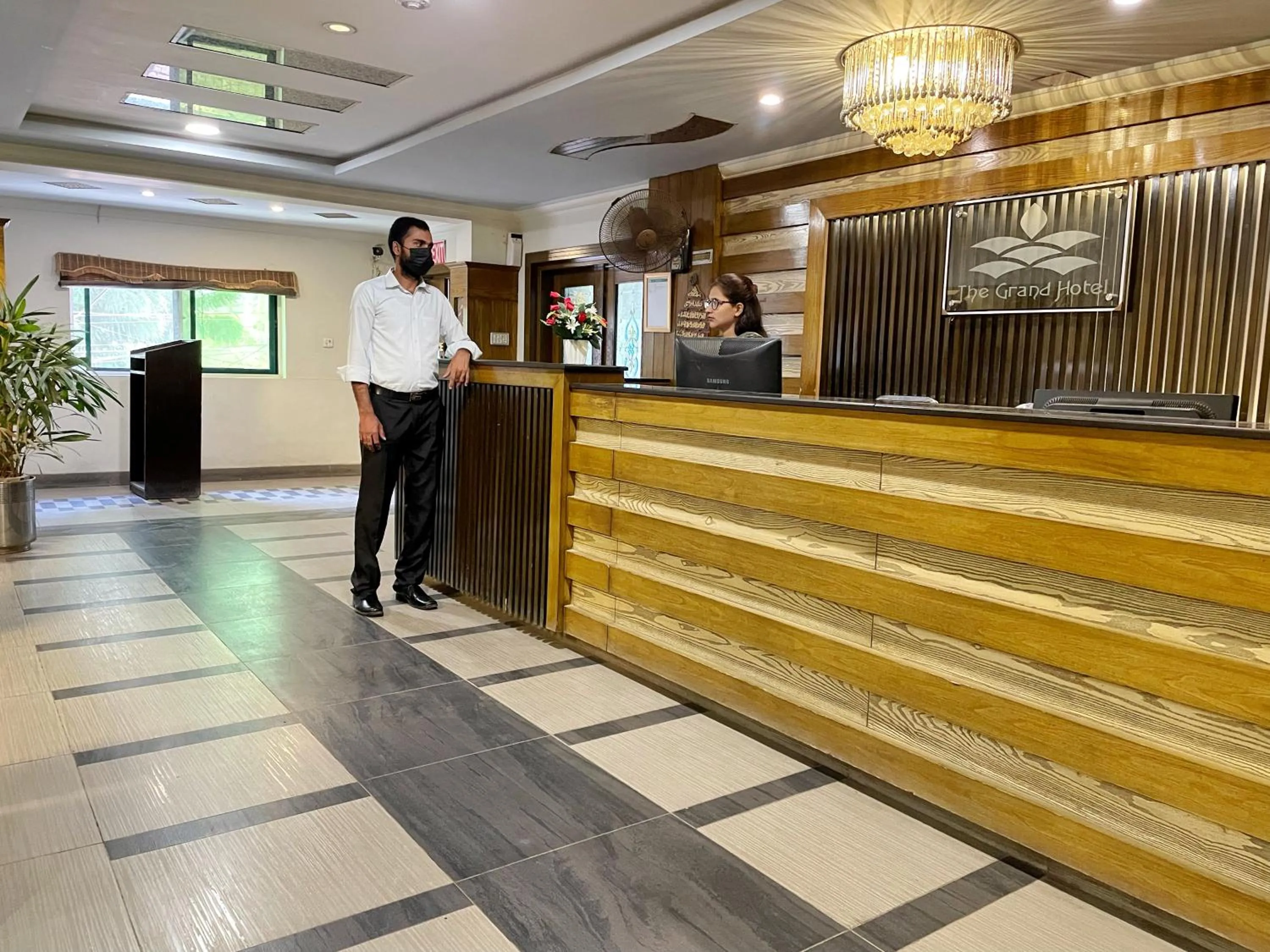 Lobby or reception in The Grand Hotel Multan