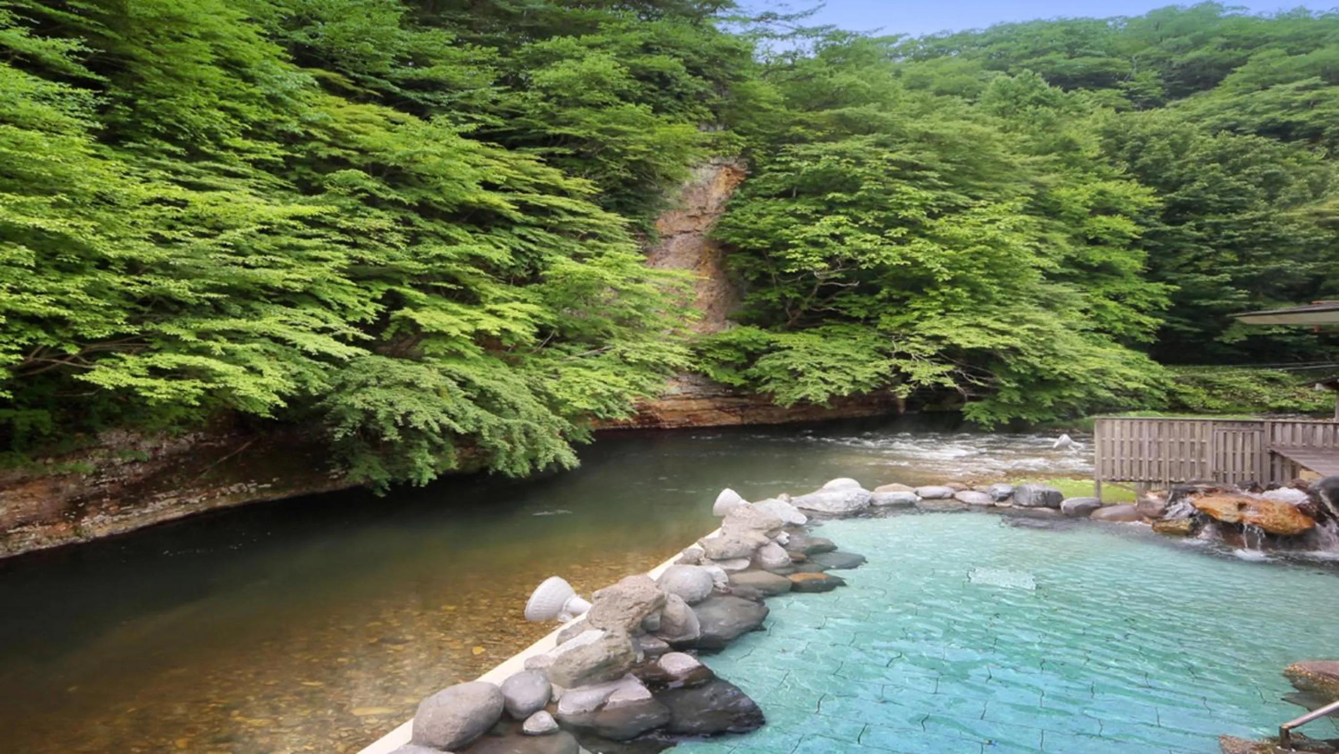 Hot Spring Bath in Hotel Shidotaira