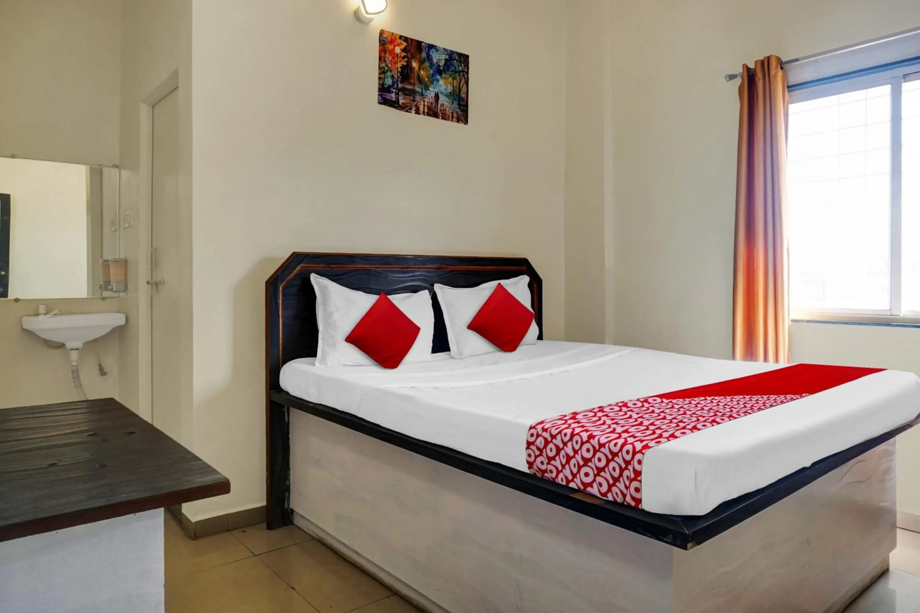 Bedroom, Bed in Hotel O Happy Homely Stay