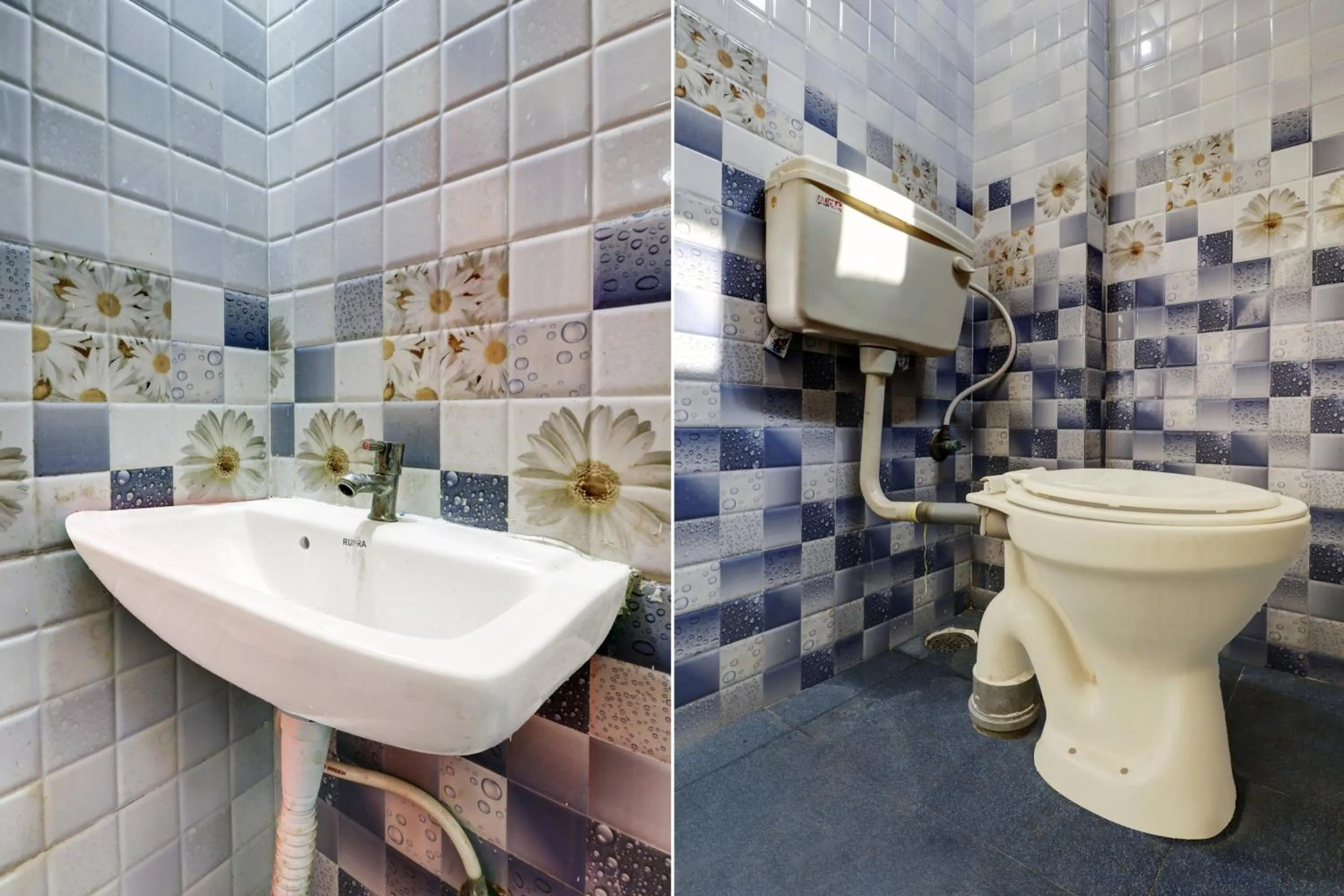 Bathroom in Hotel O S.L.V Boarding & Lodging