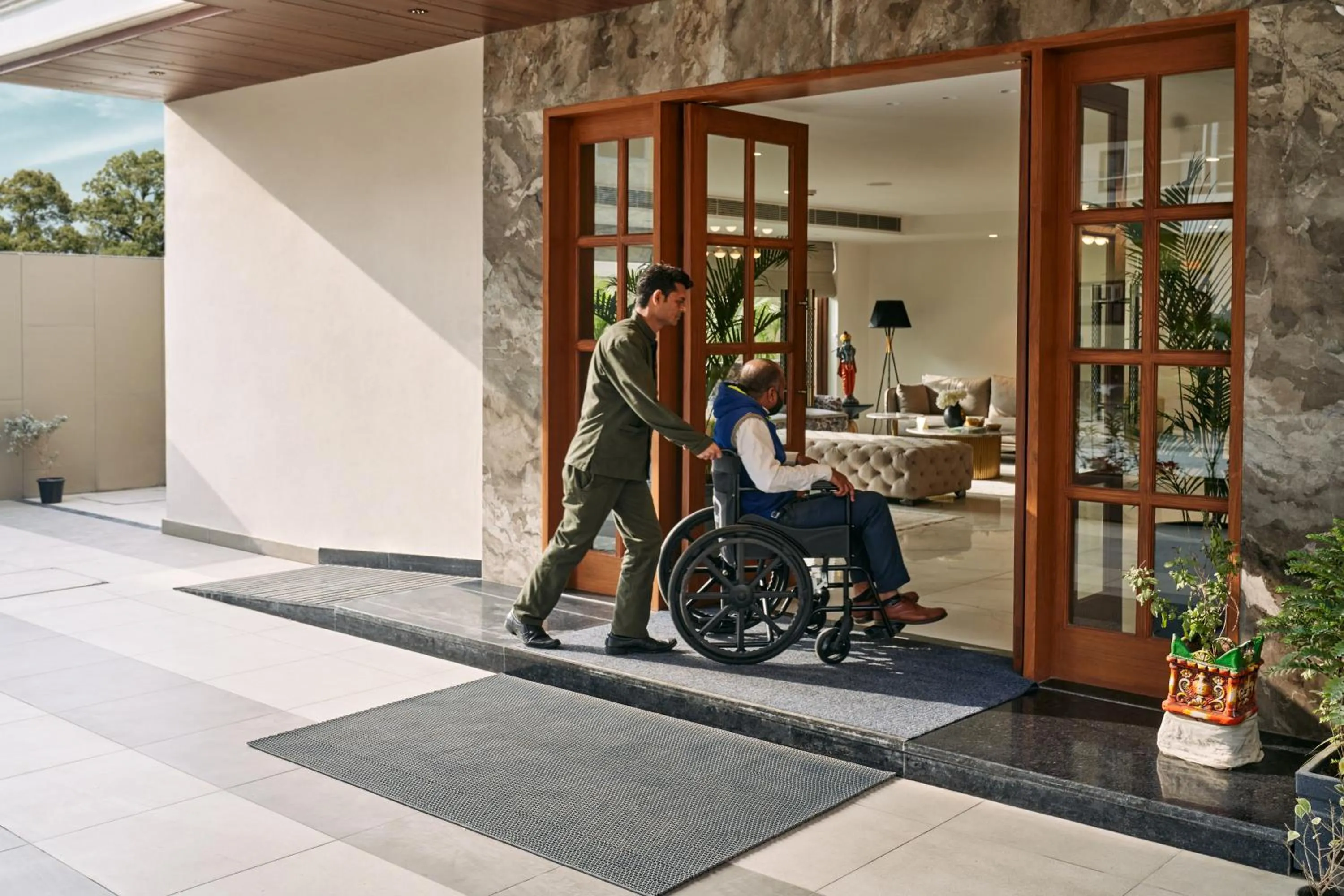 Facade/entrance in Triptam Vrindavan