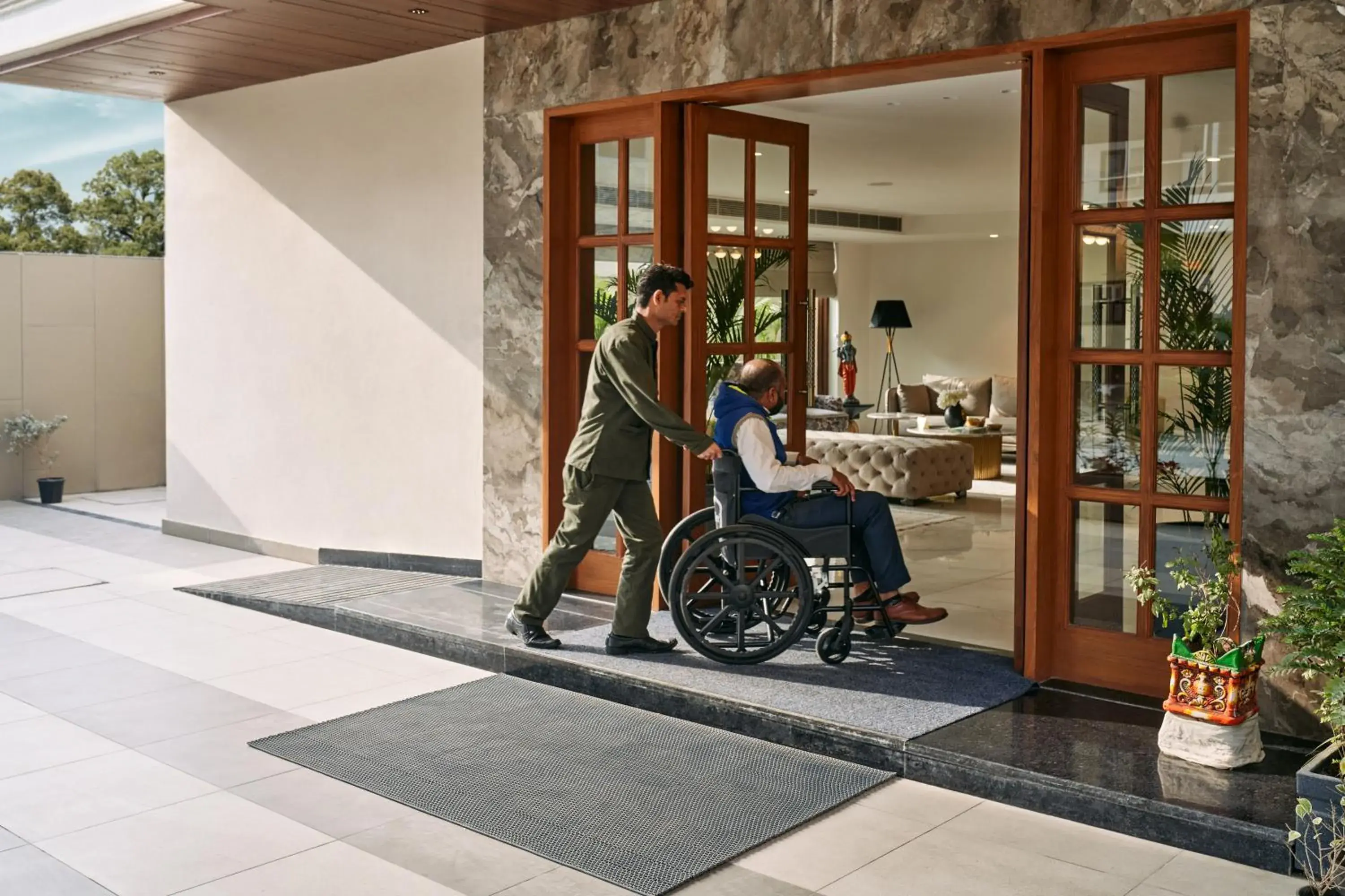 Facade/entrance in Triptam Vrindavan Facade/entrance in Triptam Vrindavan