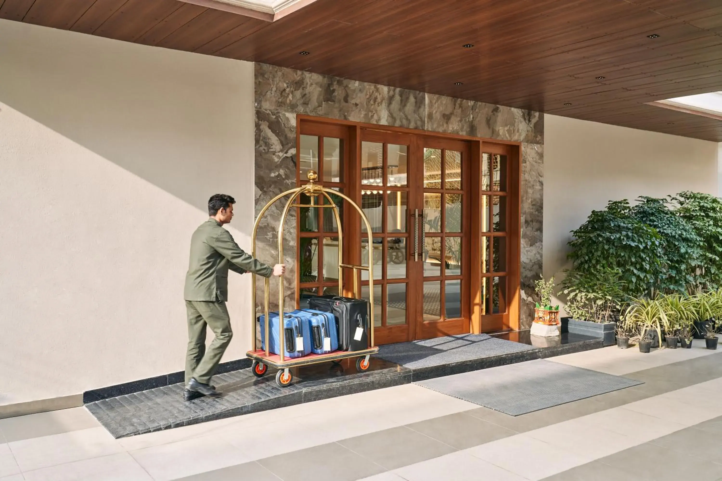 Facade/entrance in Triptam Vrindavan Facade/entrance in Triptam Vrindavan