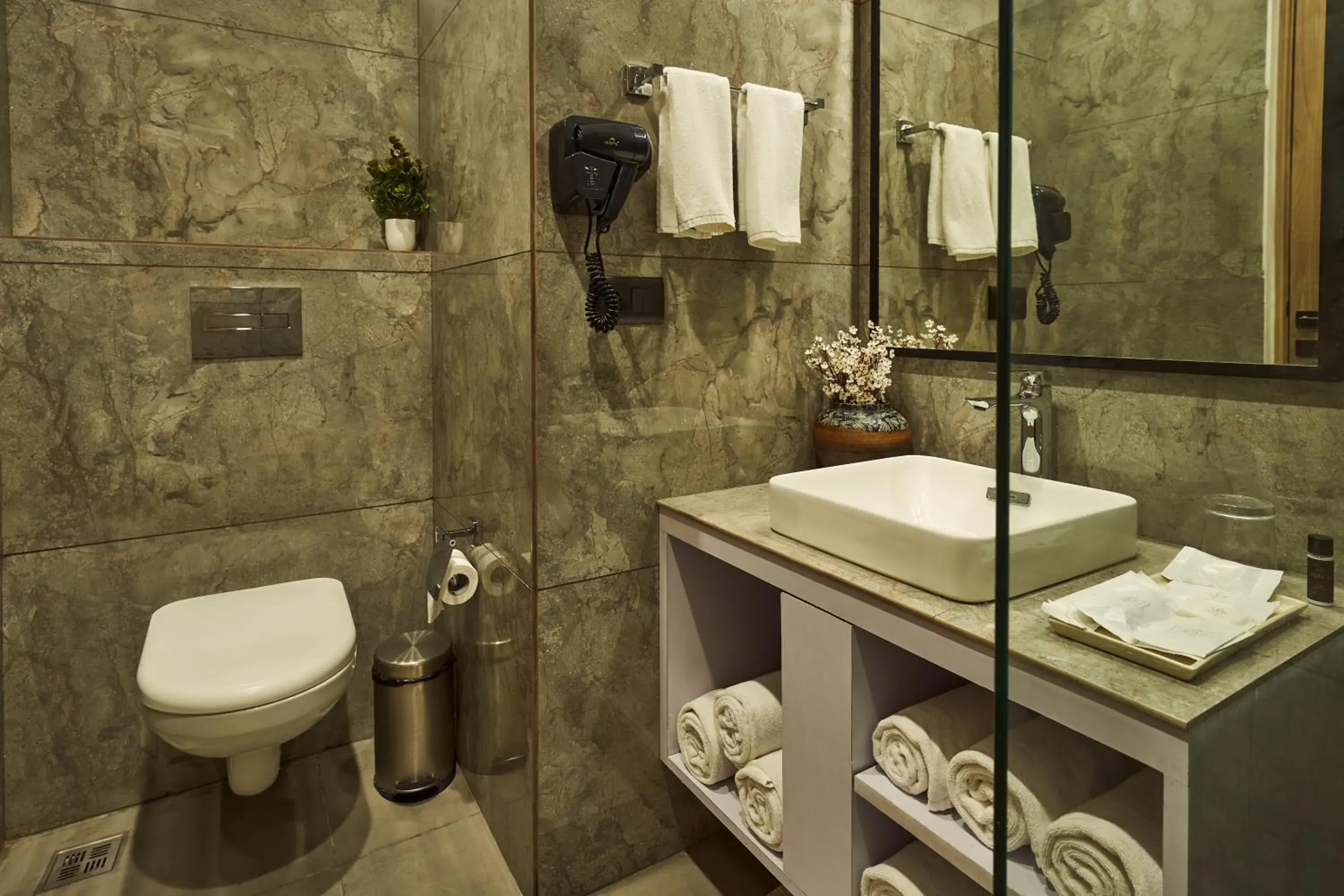 Bathroom in Triptam Vrindavan Bathroom in Triptam Vrindavan