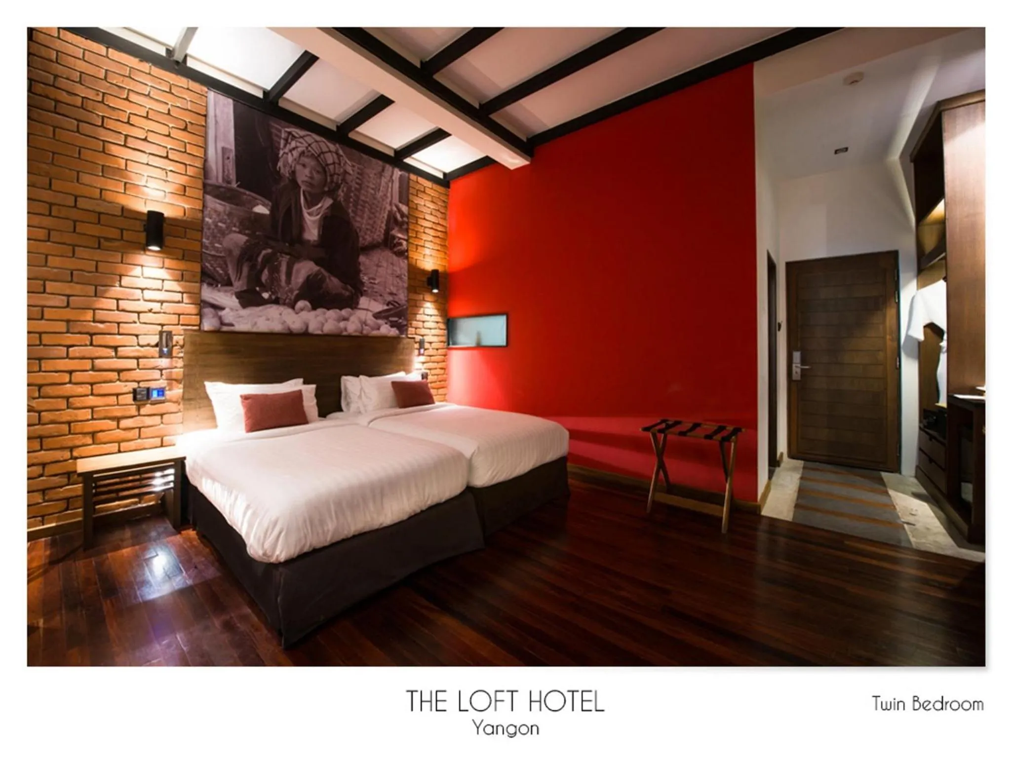 Bed in The Loft Hotel Downtown Yangon