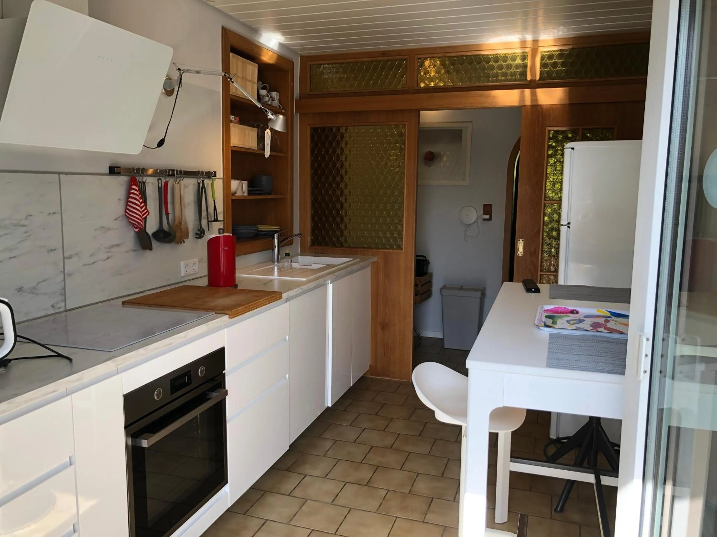 Kitchen or kitchenette in Apartment in Rot, Fränkisches Design, Balkon in nur 50 Schritten zum Radweg, ideal for Long Stay, Relocation