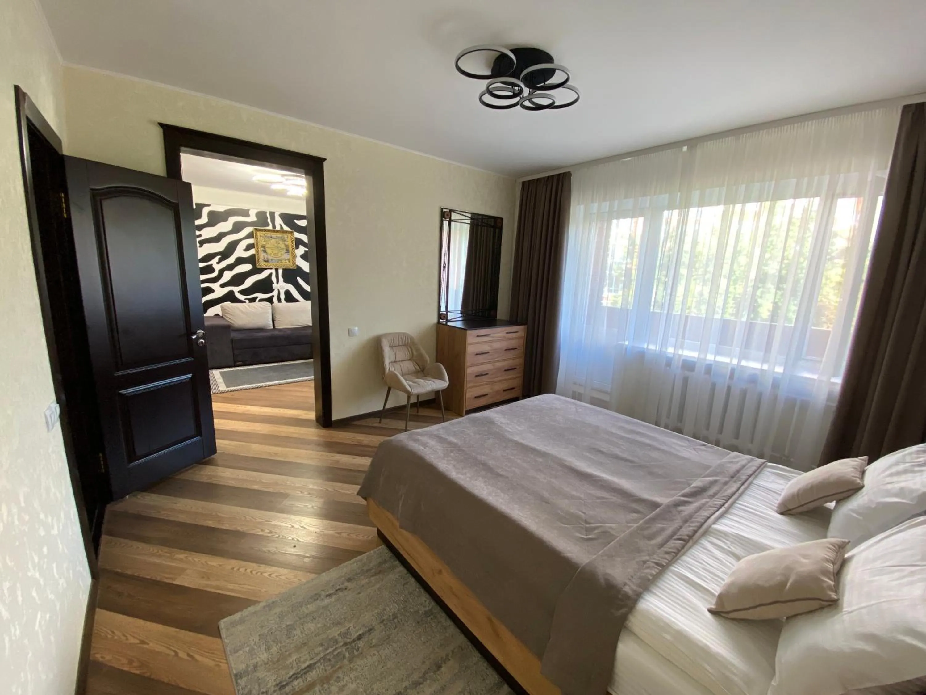 Bed in Hotel Prydesnyansky