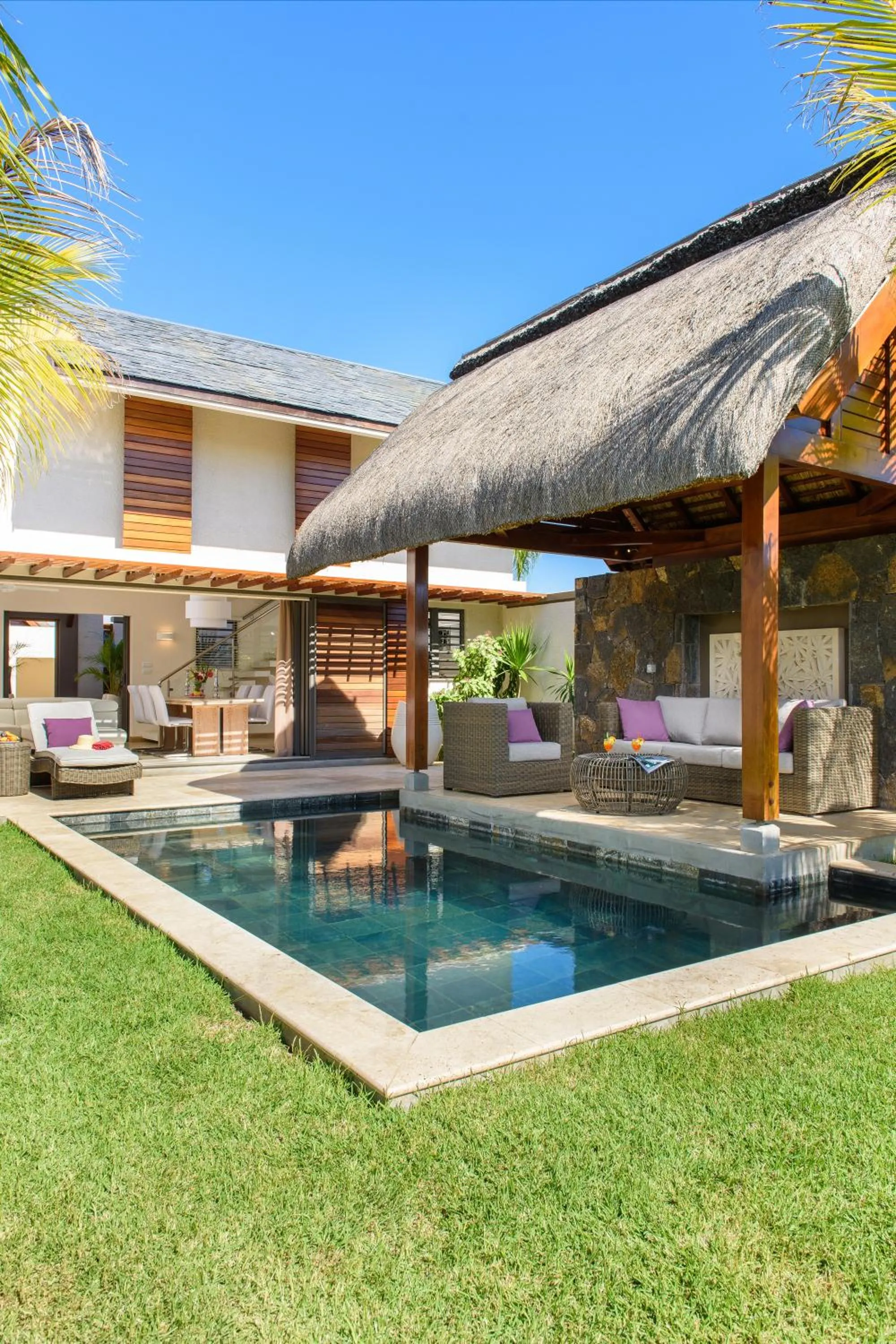 Pool view in Clos du Littoral by Fine & Country