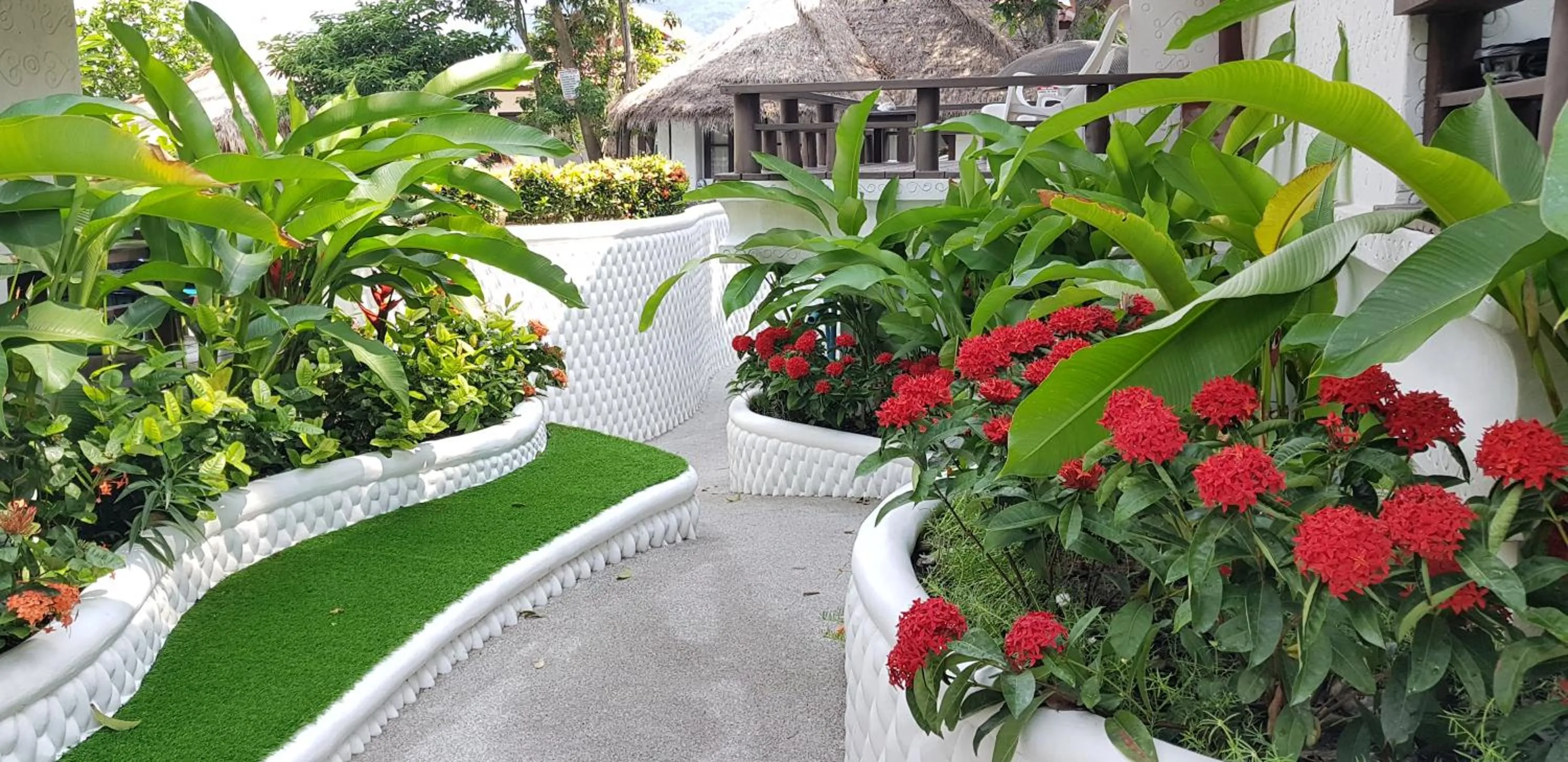 Garden view in Clear View Resort