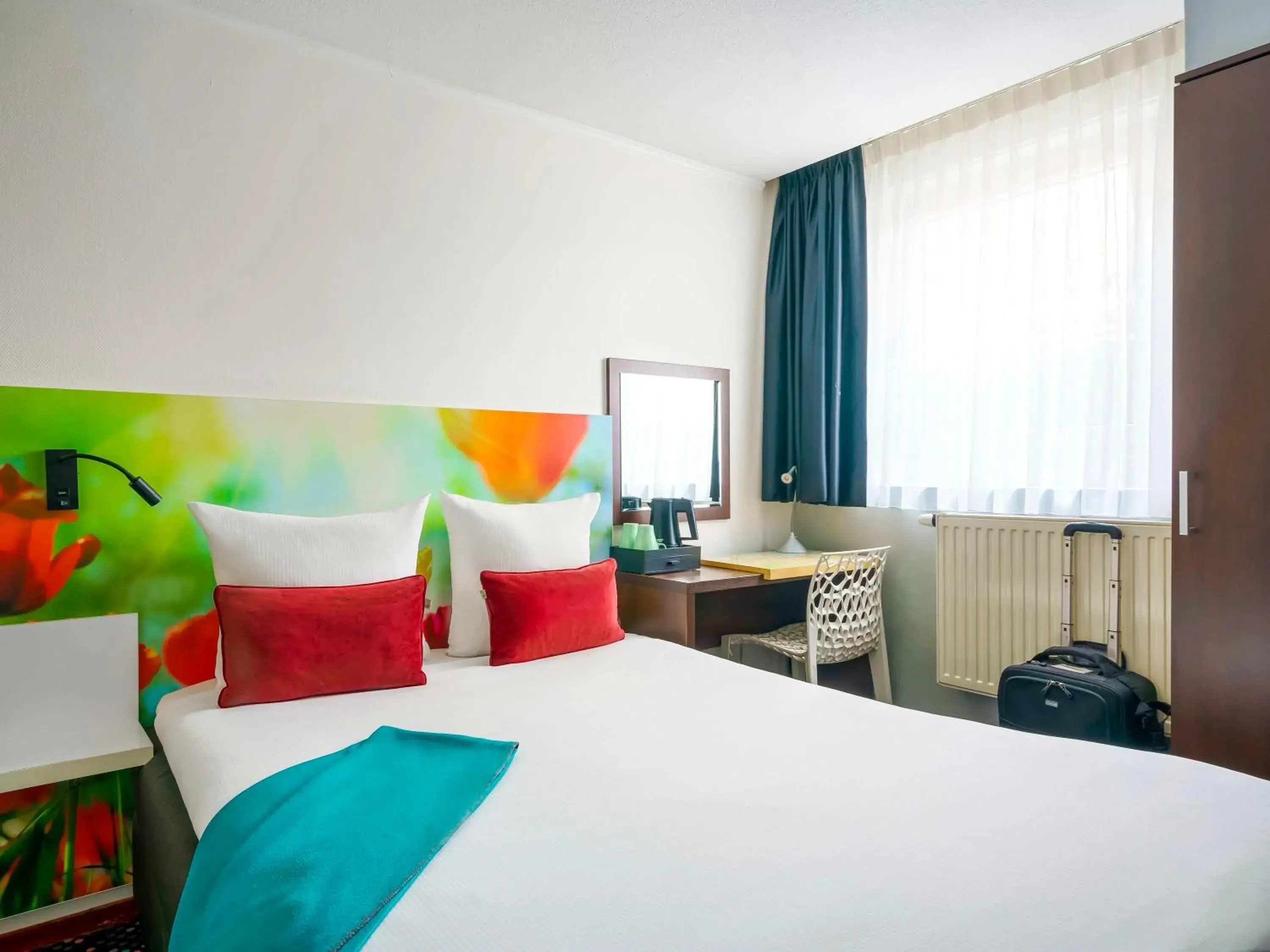 Bedroom, Bed in ibis Styles Amsterdam City Bedroom, Bed in ibis Styles Amsterdam City