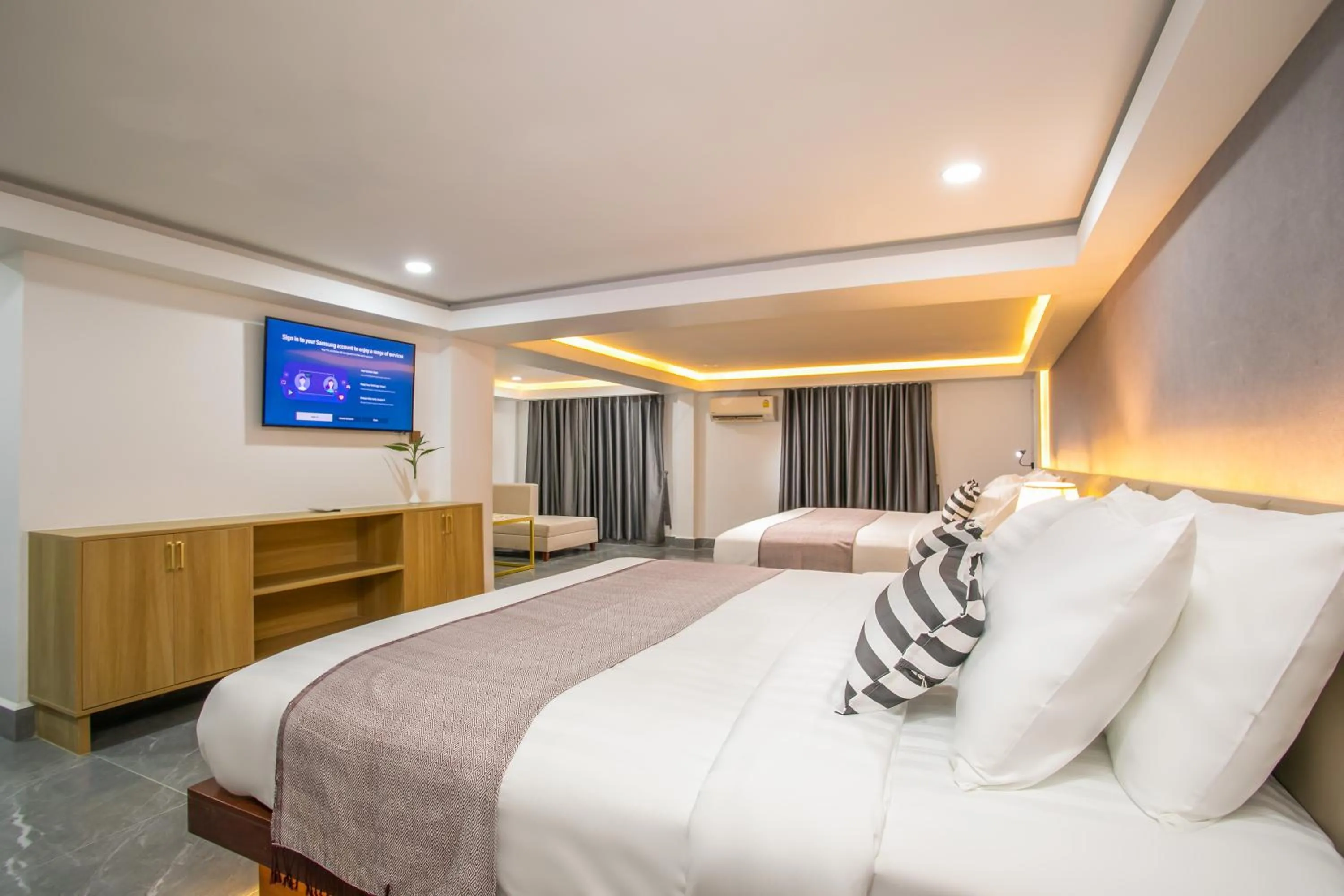 Bed in Cambana Poipet Hotel