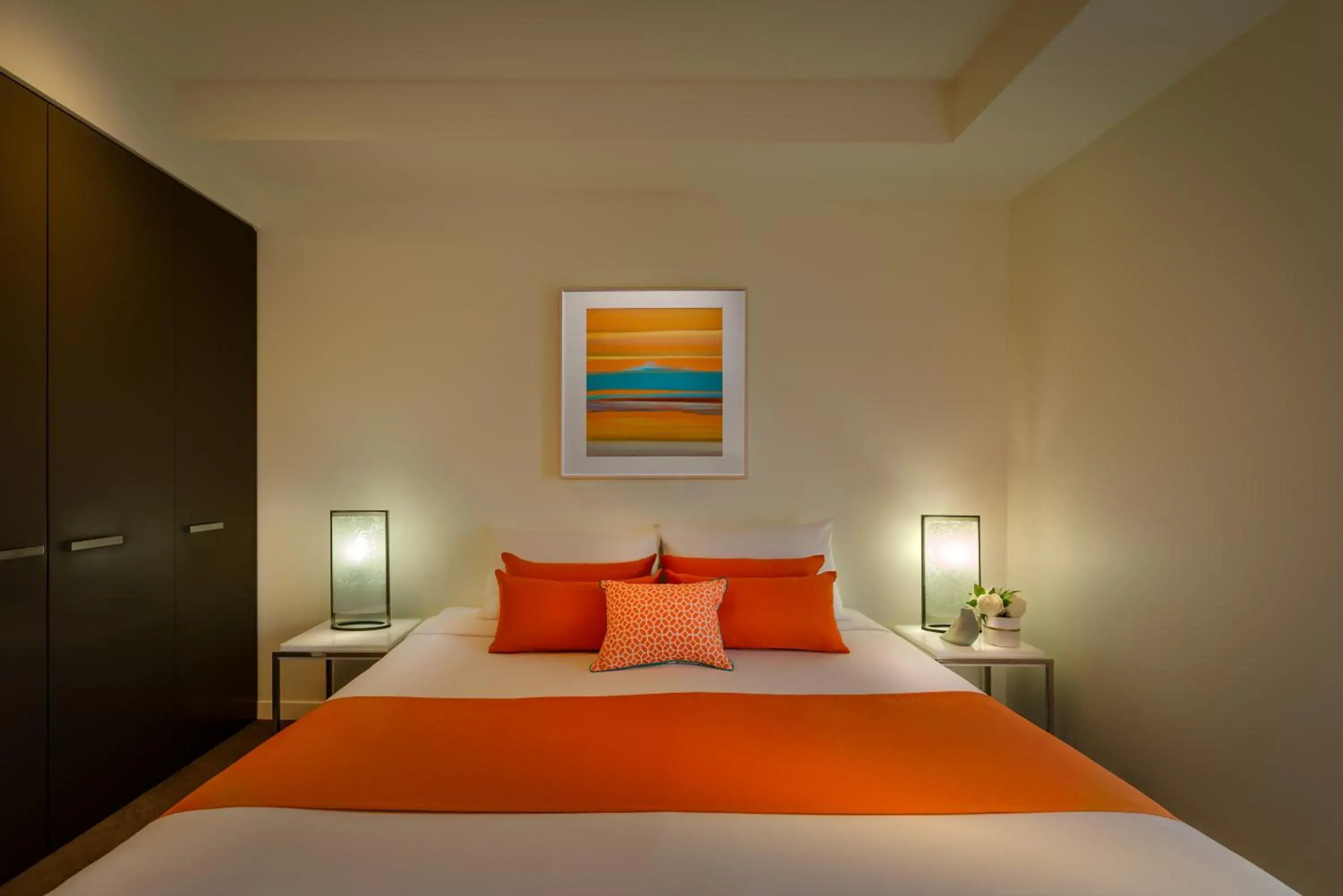 Bedroom, Bed in Adele Apartment Hotel East Melbourne Bedroom, Bed in Adele Apartment Hotel East Melbourne