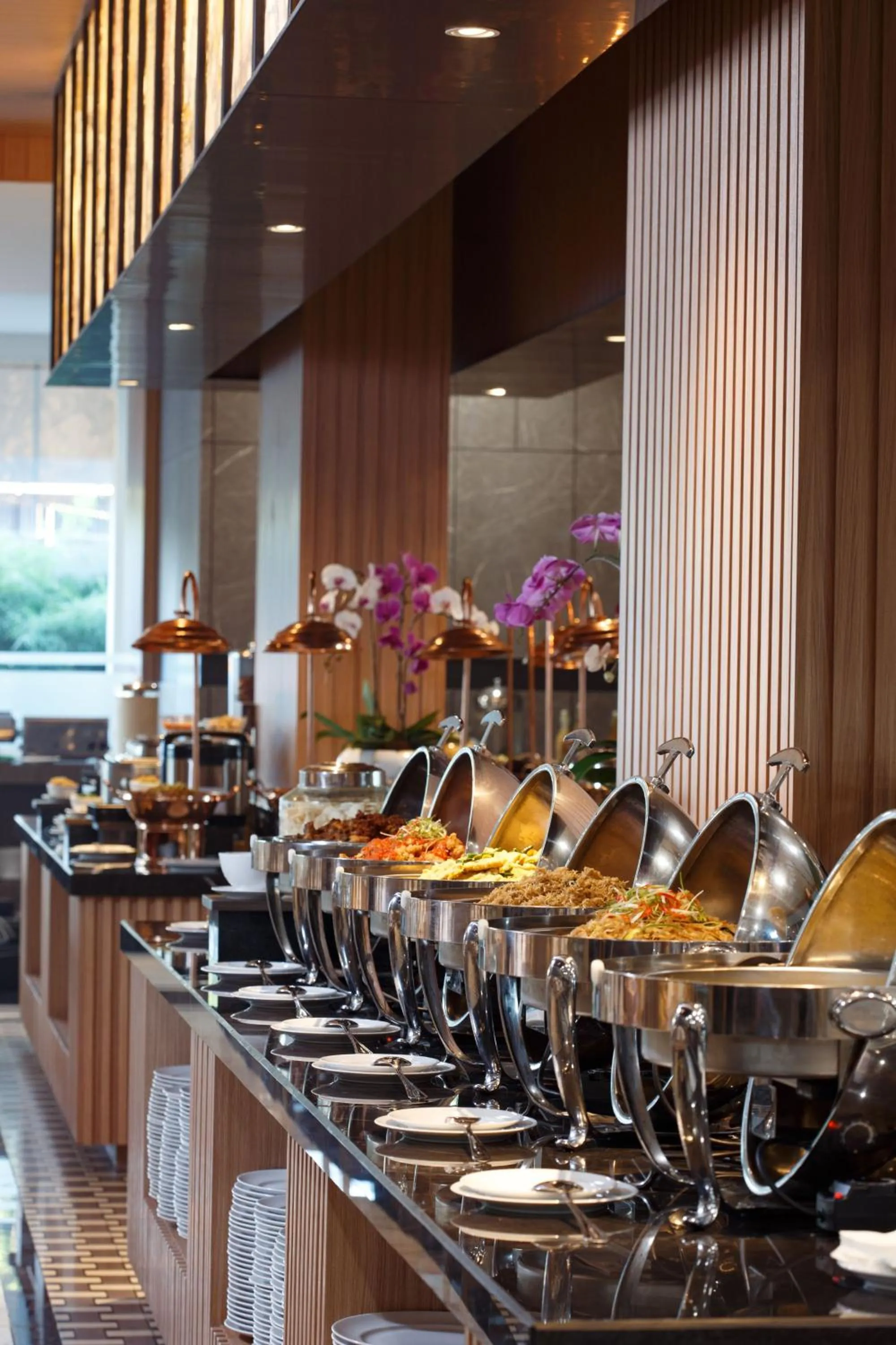 Buffet breakfast in Hotel Santika Blitar