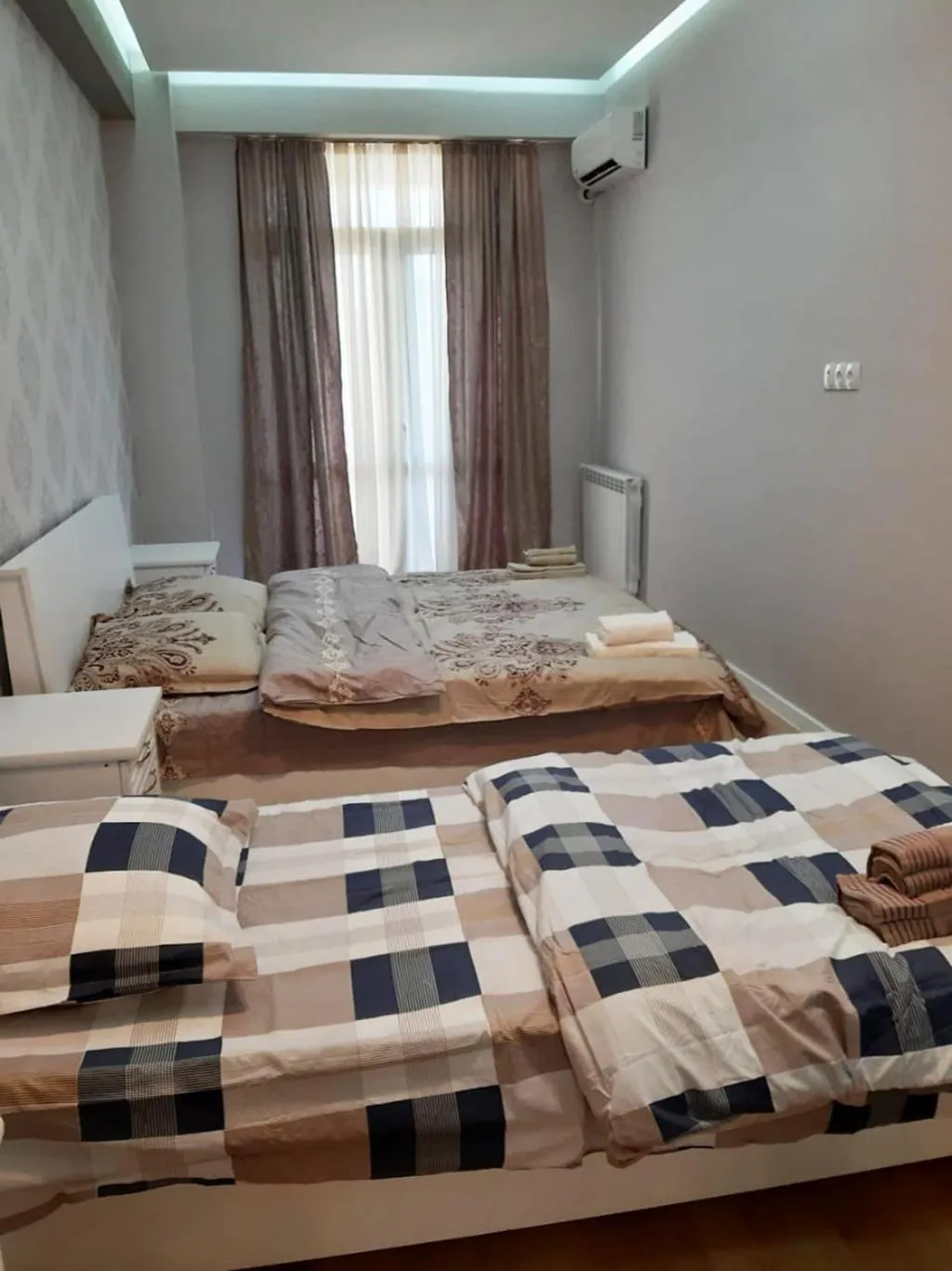 Bed in Two-bedroom apartment in the Saakadze tower