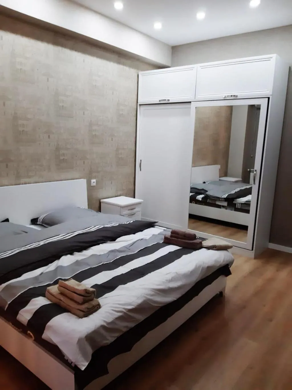 Bed in Two-bedroom apartment in the Saakadze tower