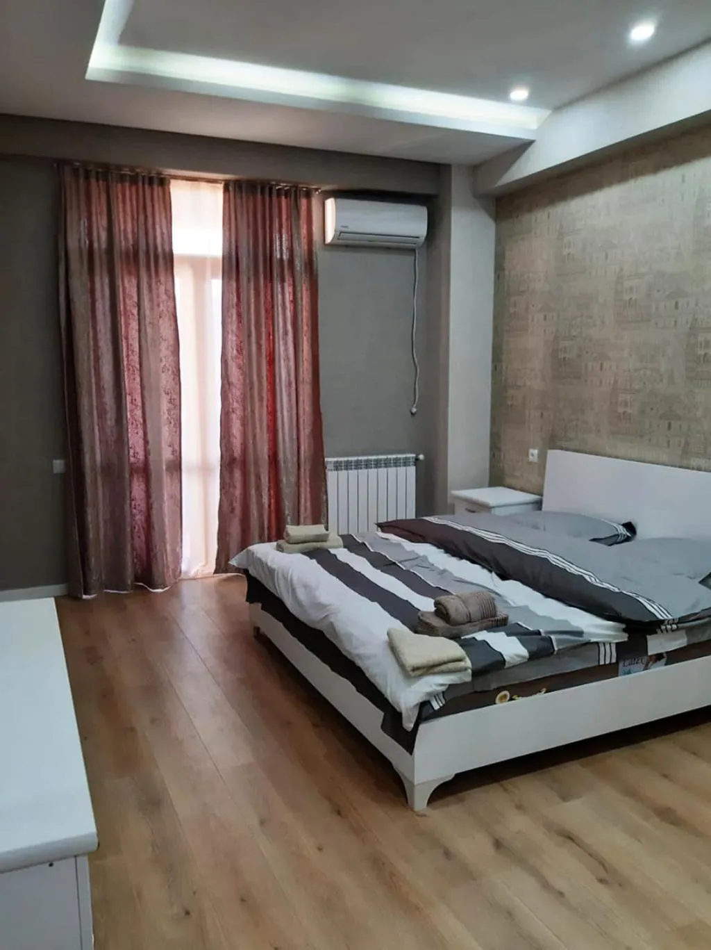 Bed in Two-bedroom apartment in the Saakadze tower