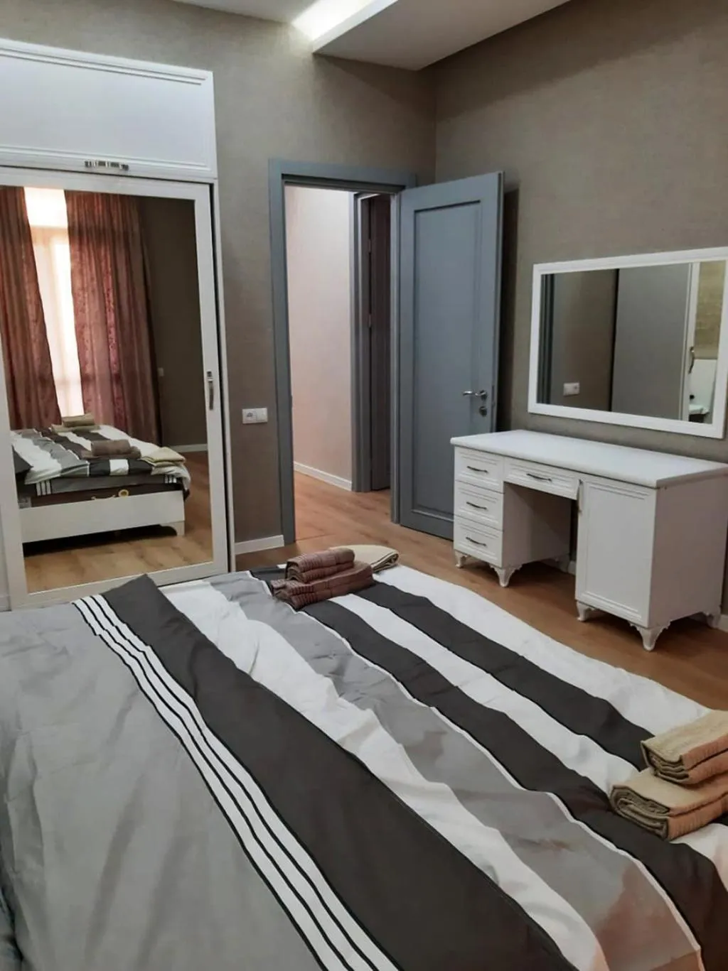 Bed in Two-bedroom apartment in the Saakadze tower