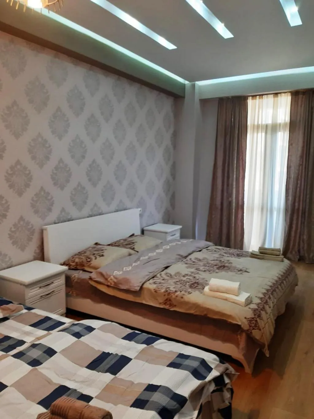 Bed in Two-bedroom apartment in the Saakadze tower