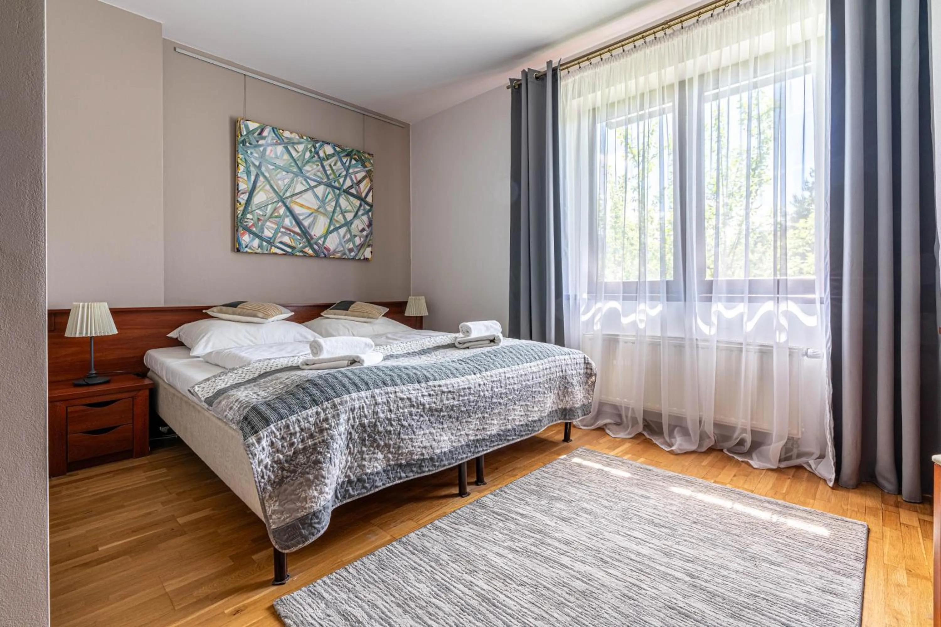 Bed in Willa Serafin-basen, sauny i jacuzzi w Willa Baciarka dodatkowo płatne