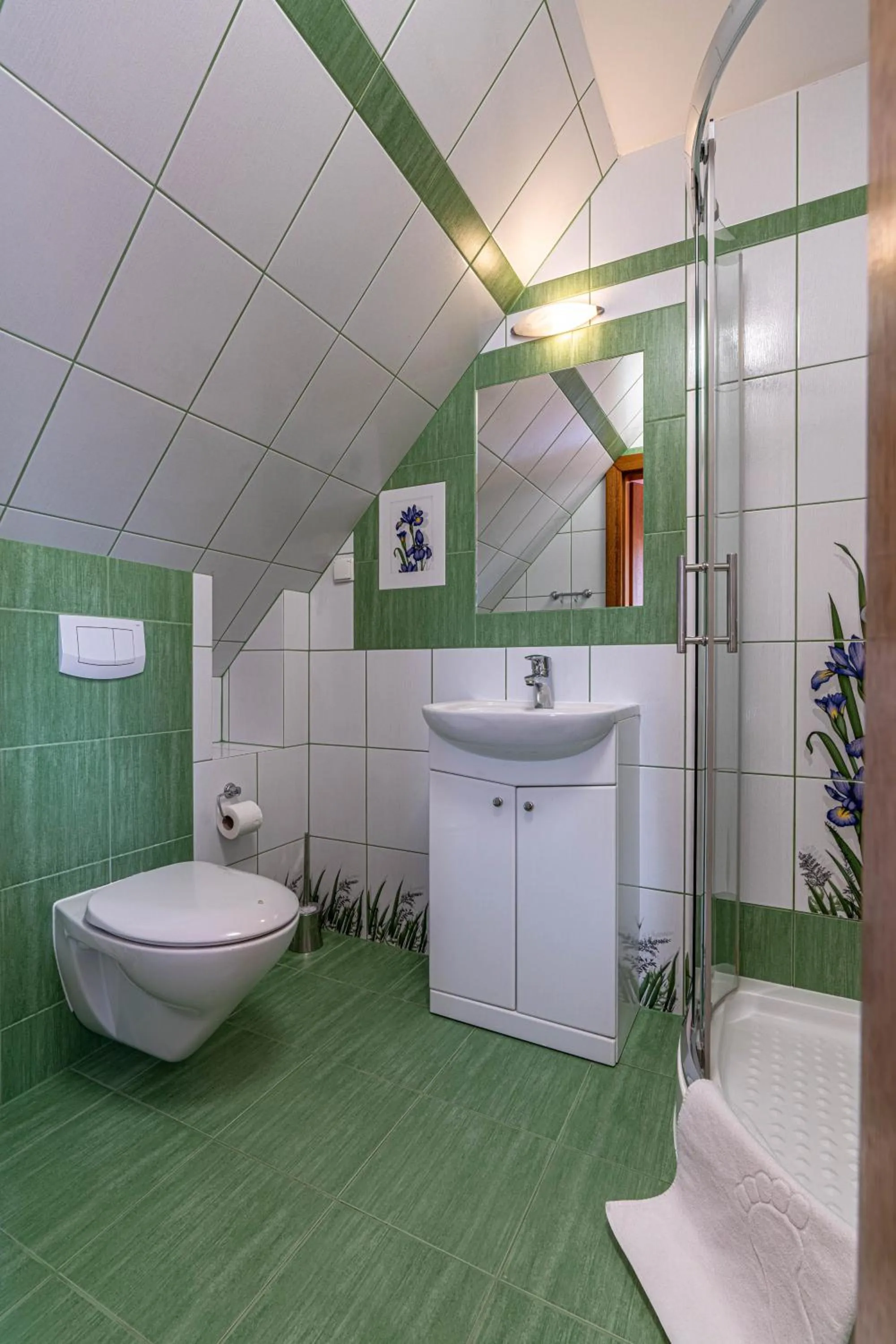 Shower in Willa Serafin-basen, sauny i jacuzzi w Willa Baciarka dodatkowo płatne