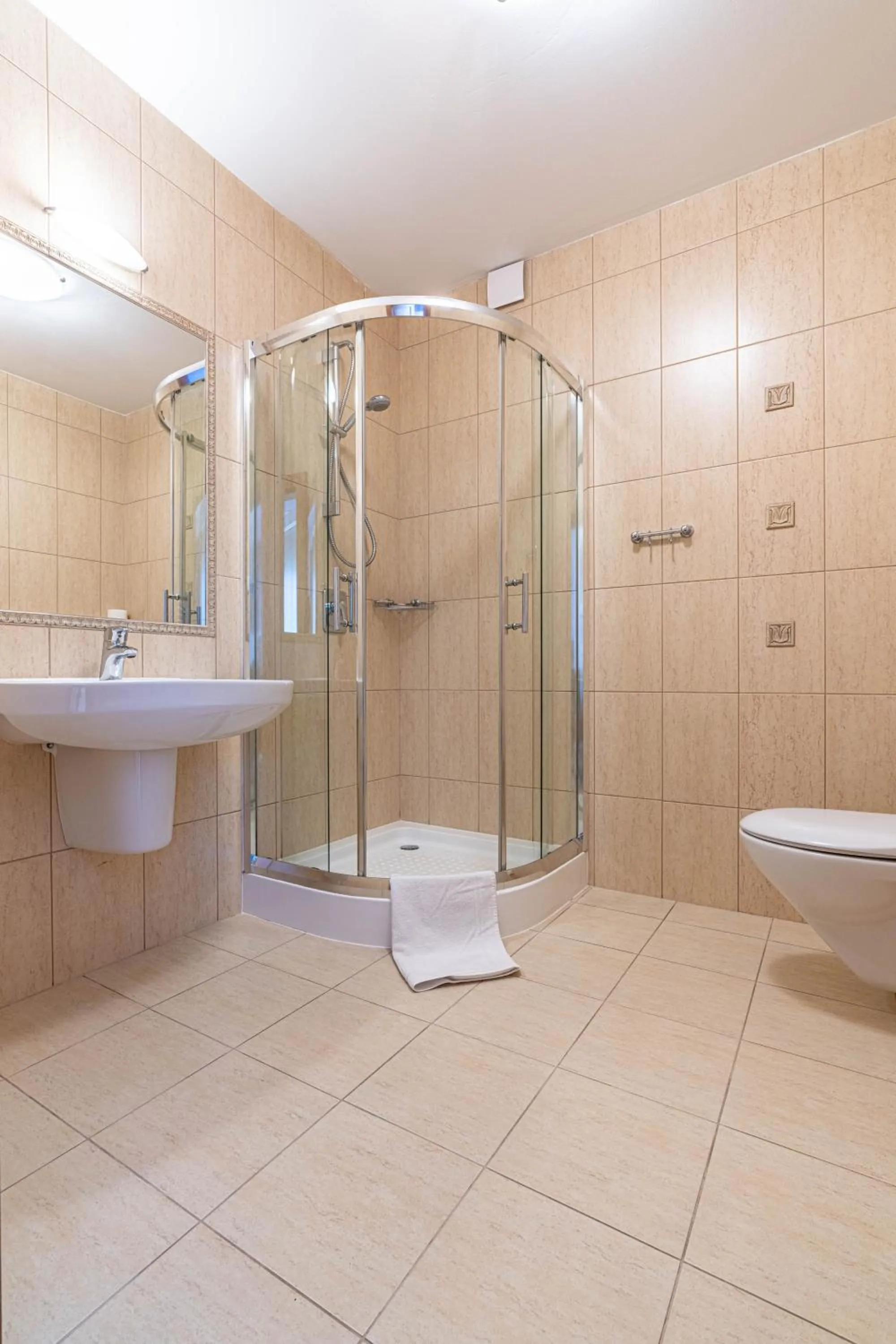 Shower in Willa Serafin-basen, sauny i jacuzzi w Willa Baciarka dodatkowo płatne