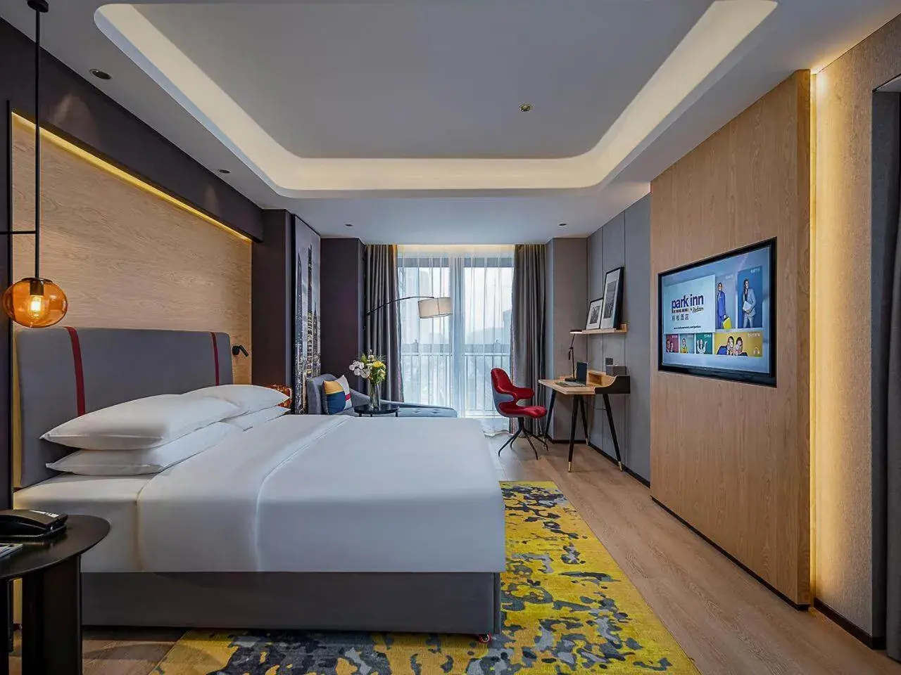 Bed in Park Inn by Radisson Chongqing Yuelai International Expo Center Bed in Park Inn by Radisson Chongqing Yuelai International Expo Center