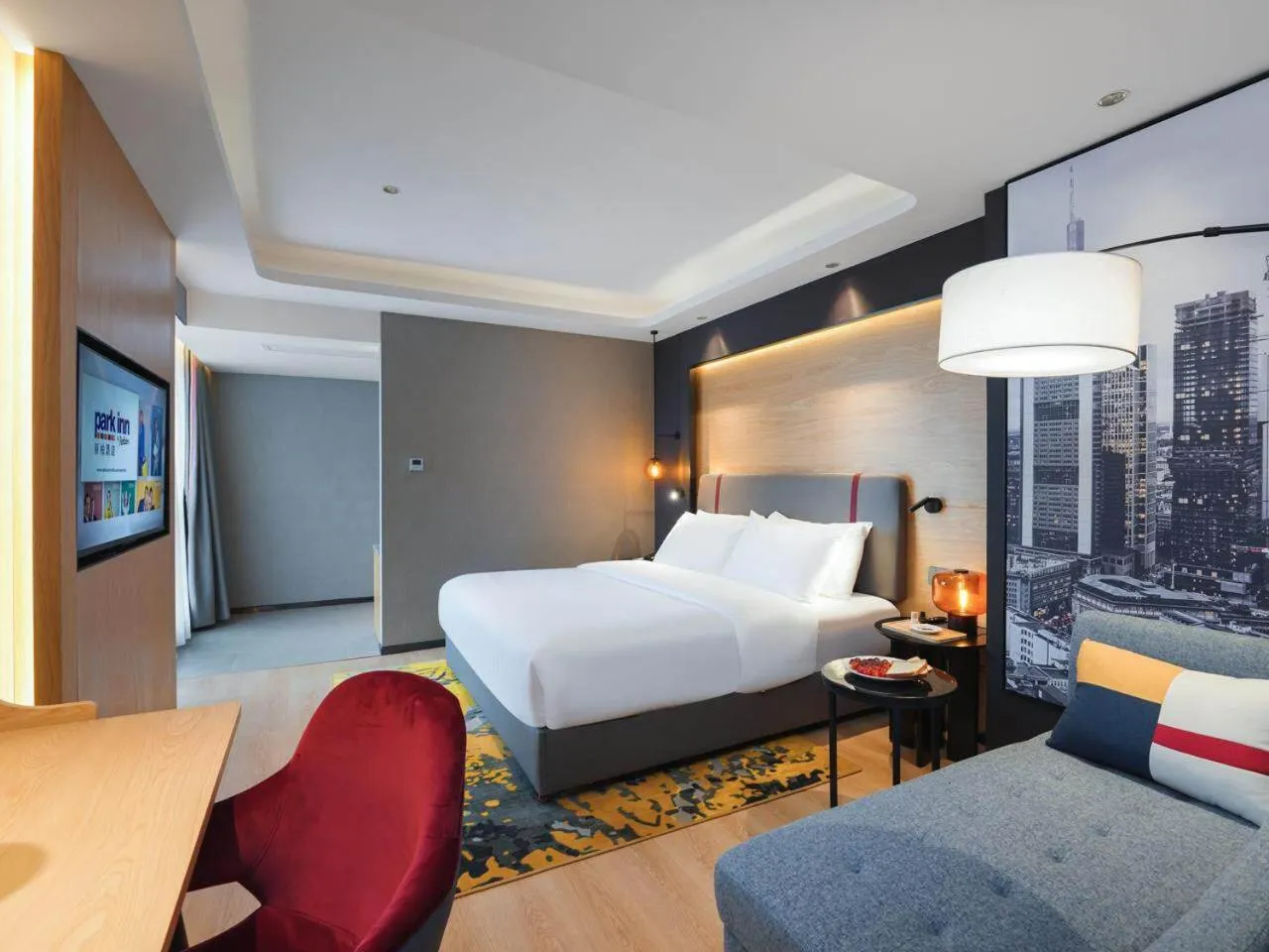 Bed in Park Inn by Radisson Chongqing Yuelai International Expo Center