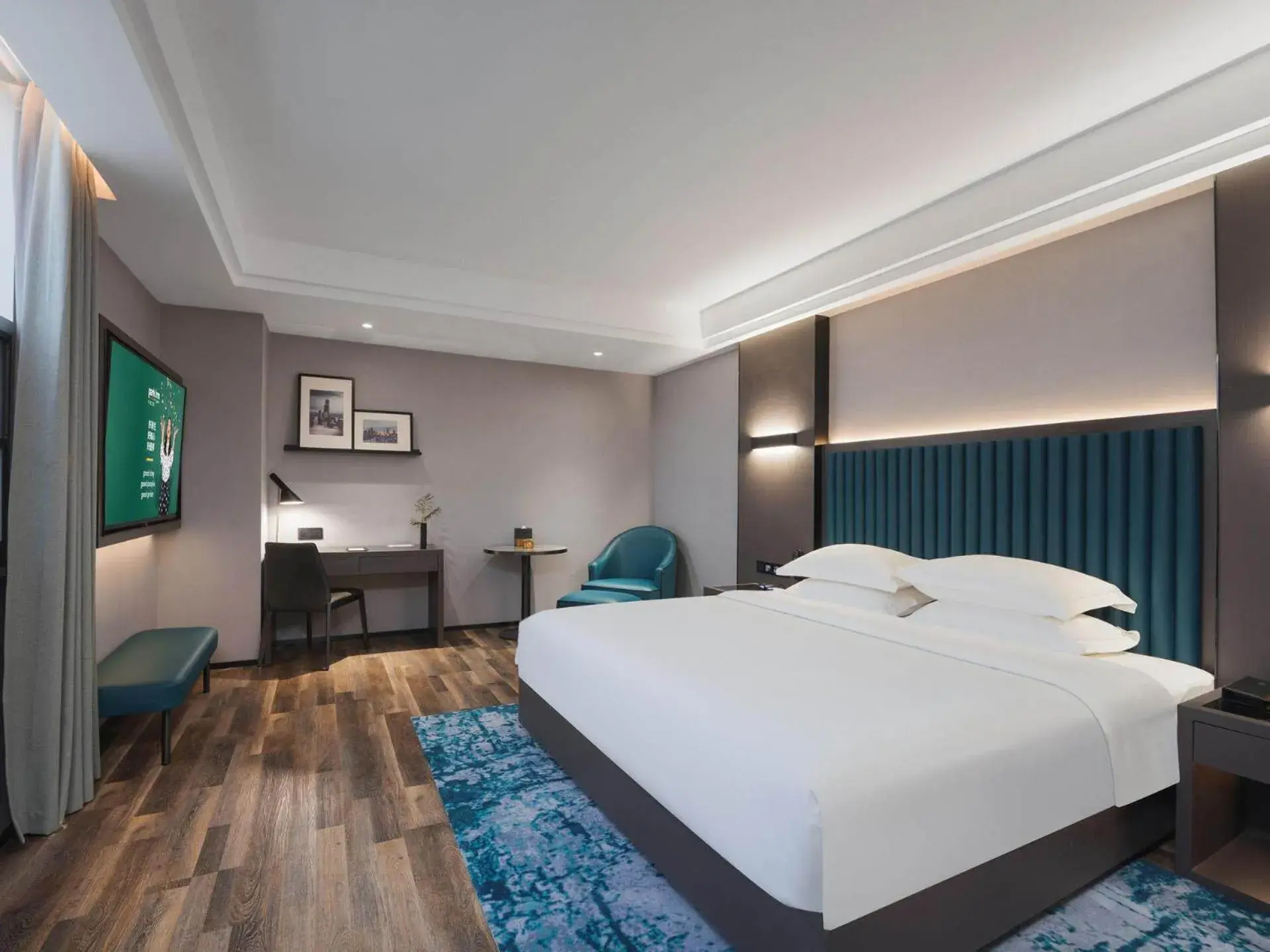 Bed in Park Inn by Radisson Hanzhong Central Square & High speed rail station Bed in Park Inn by Radisson Hanzhong Central Square & High speed rail station