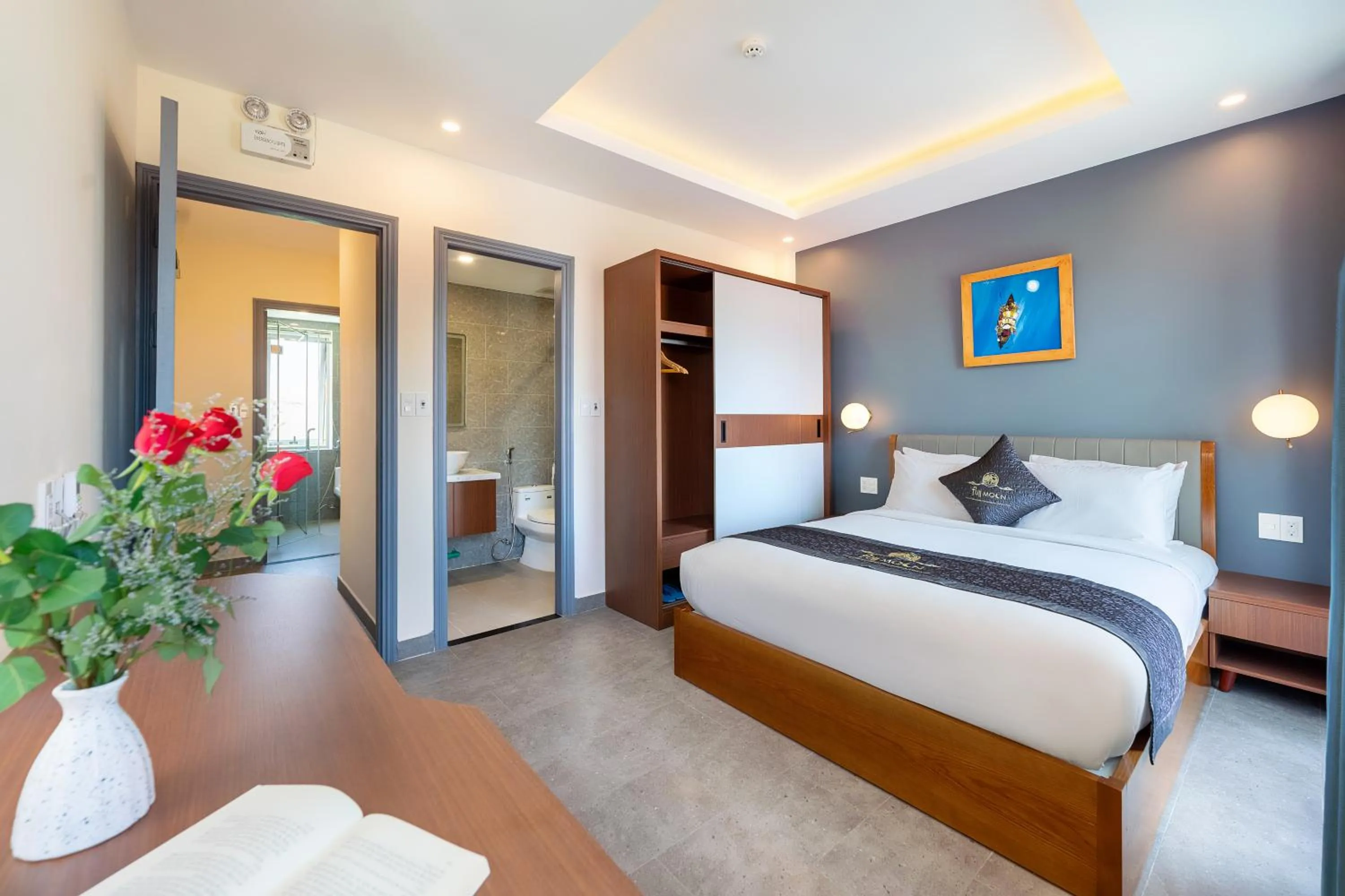 Bed in Full Moon Apartments & Villa - Hoi An