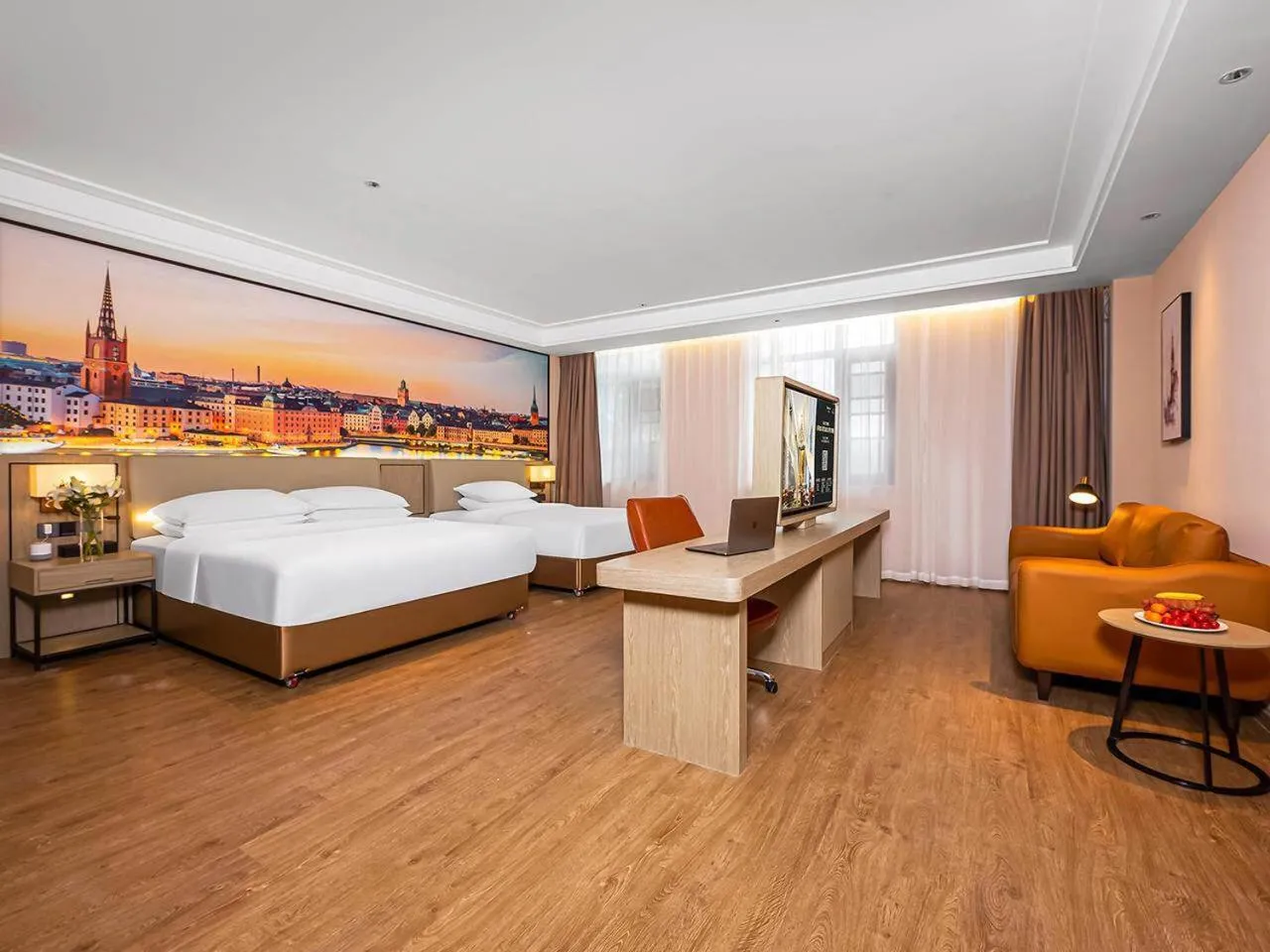 Bed in Vienna International Hotel Xianyang International Airport Hotel