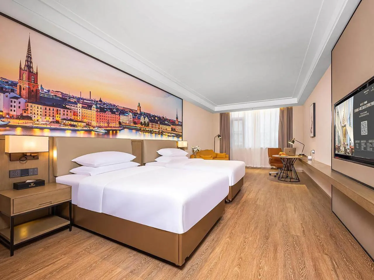 Bed in Vienna International Hotel Xianyang International Airport Hotel
