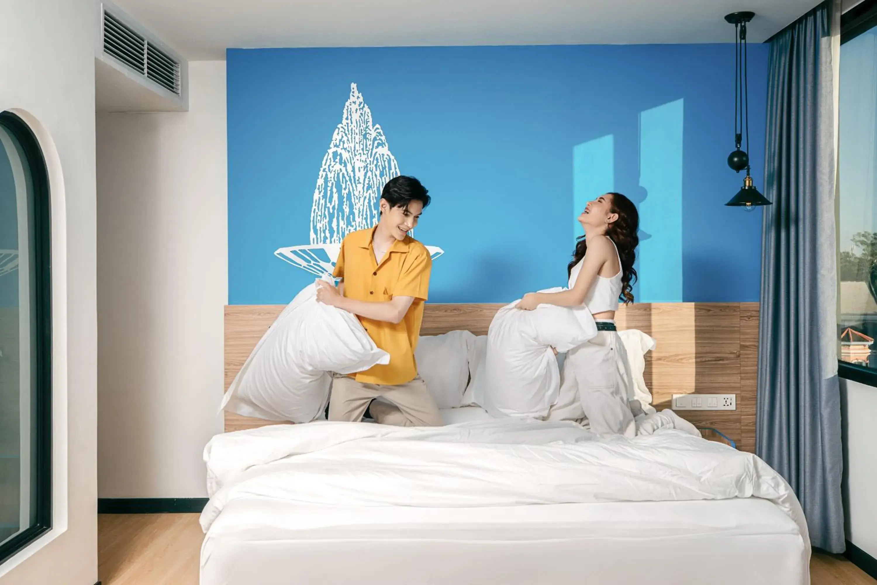 group of guests, Bed in COSI Vientiane Nam Phu group of guests, Bed in COSI Vientiane Nam Phu