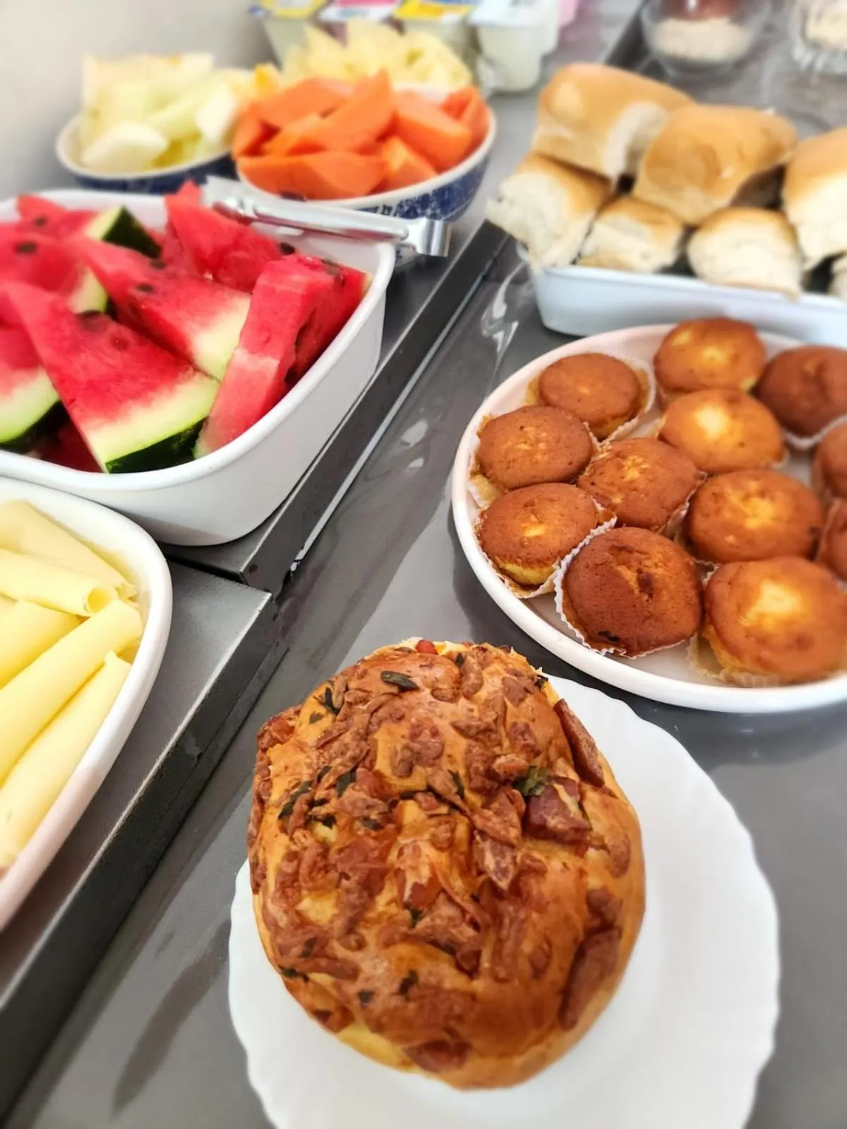 Continental breakfast in Pousada BOB Suítes