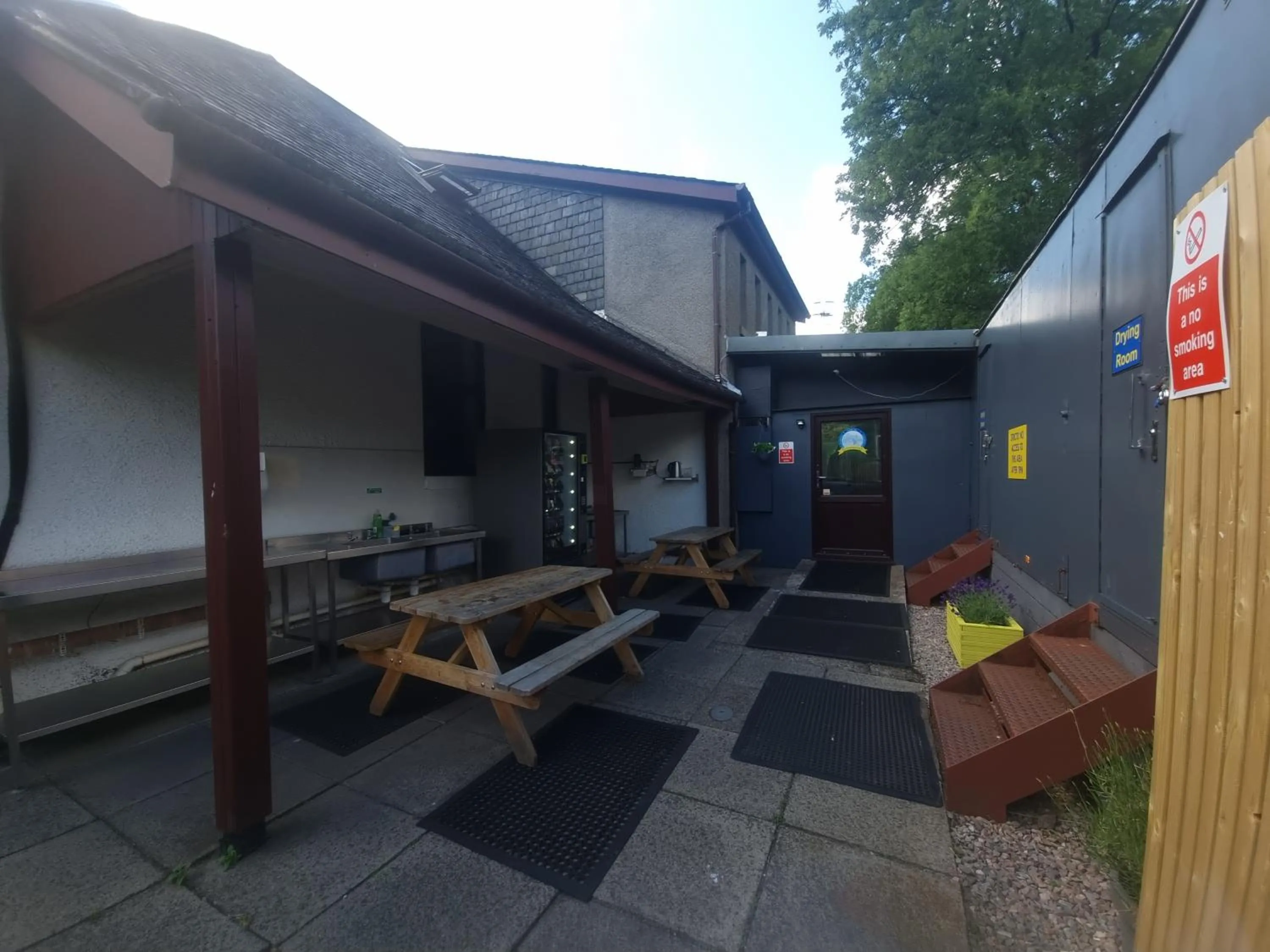 Seating area in Blackwater Hostel
