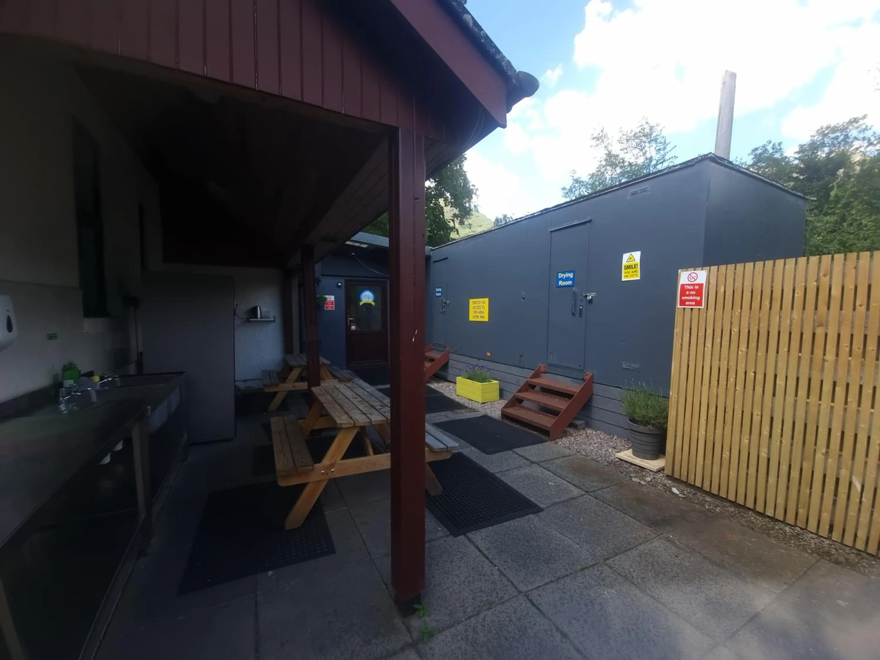Seating area in Blackwater Hostel