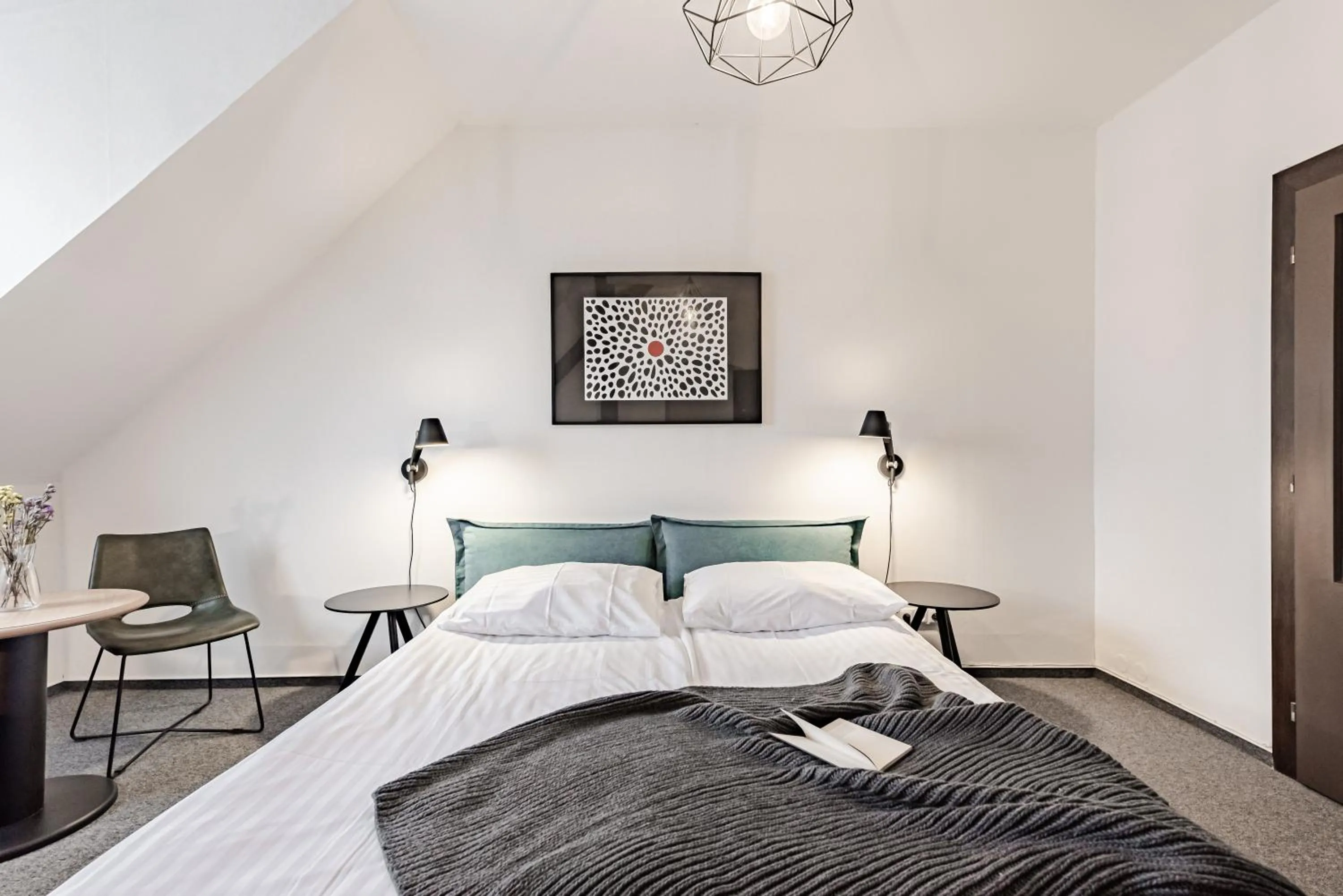 Bed in Hotel Pivoňka