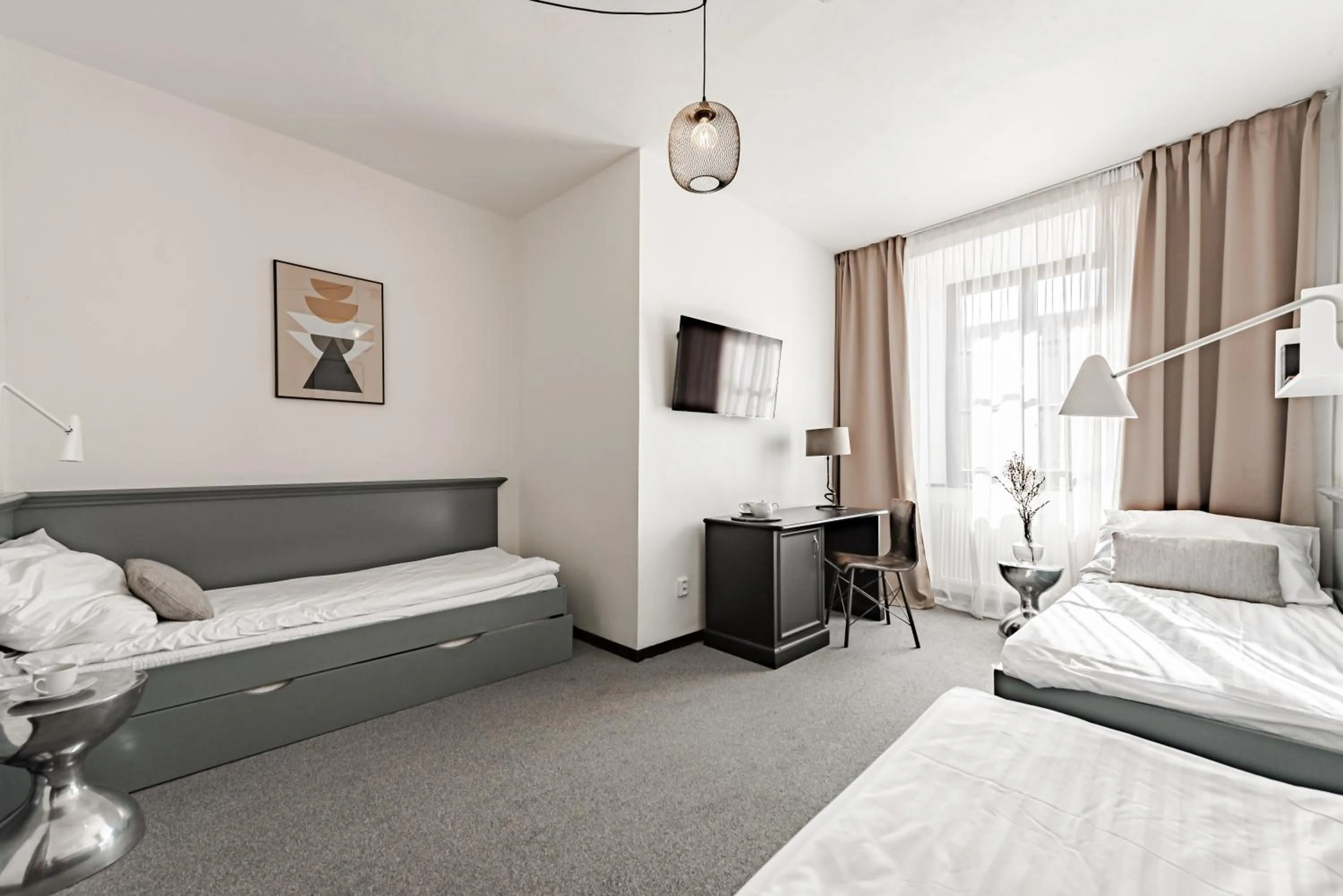 Bed in Hotel Pivoňka