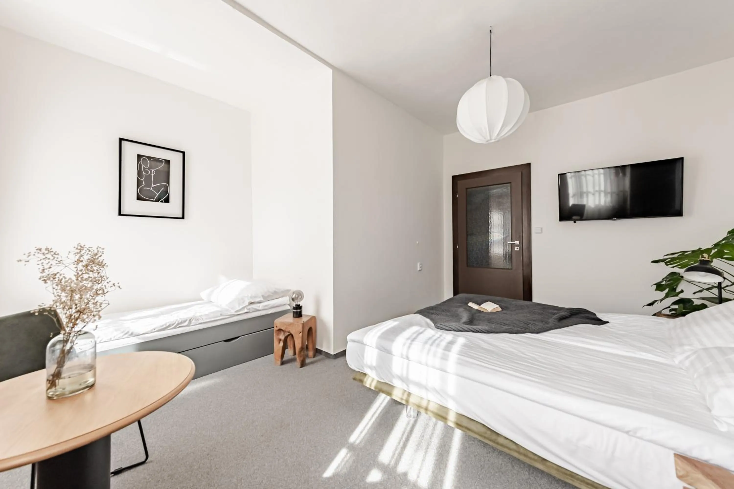 Bed in Hotel Pivoňka