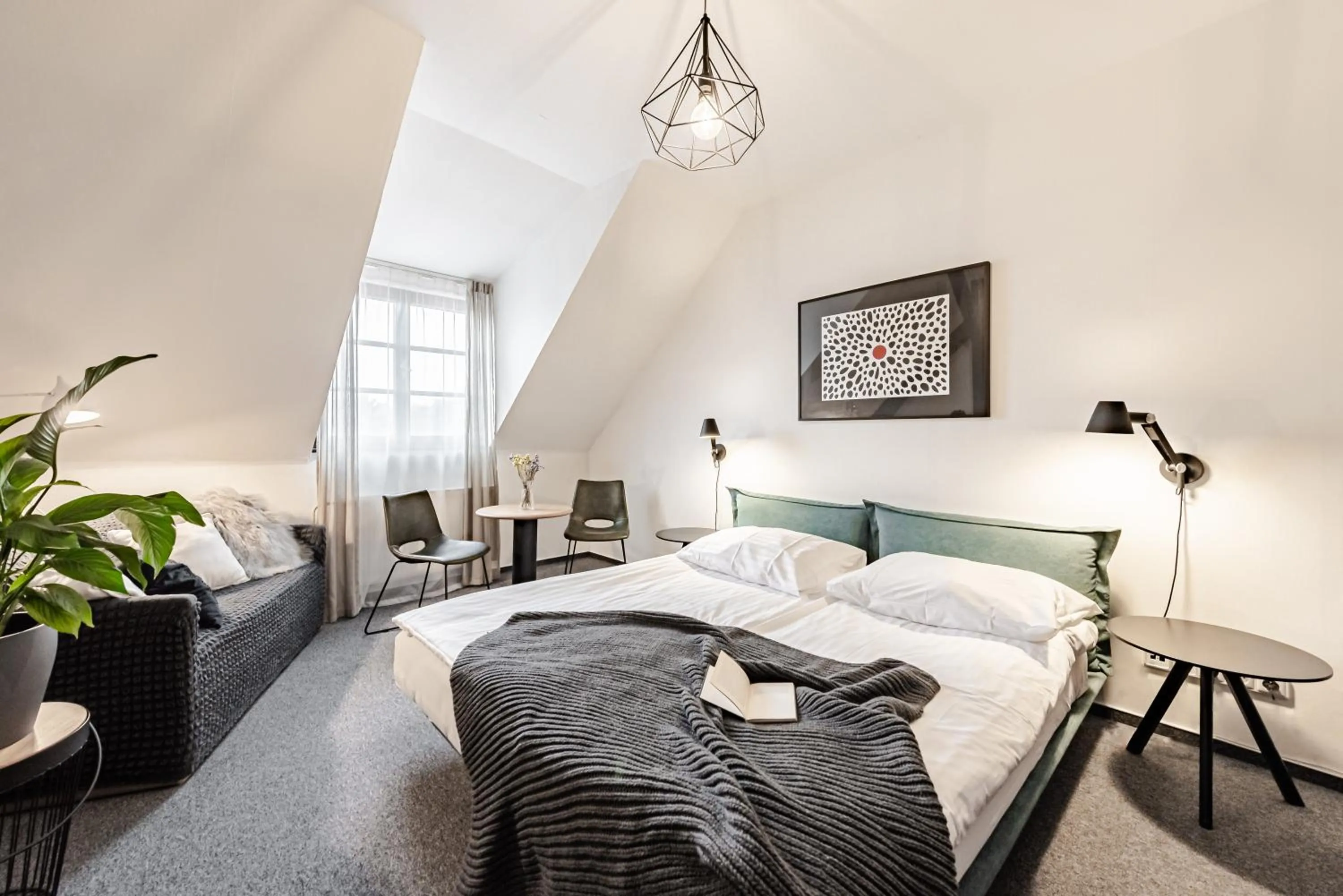 Bed in Hotel Pivoňka