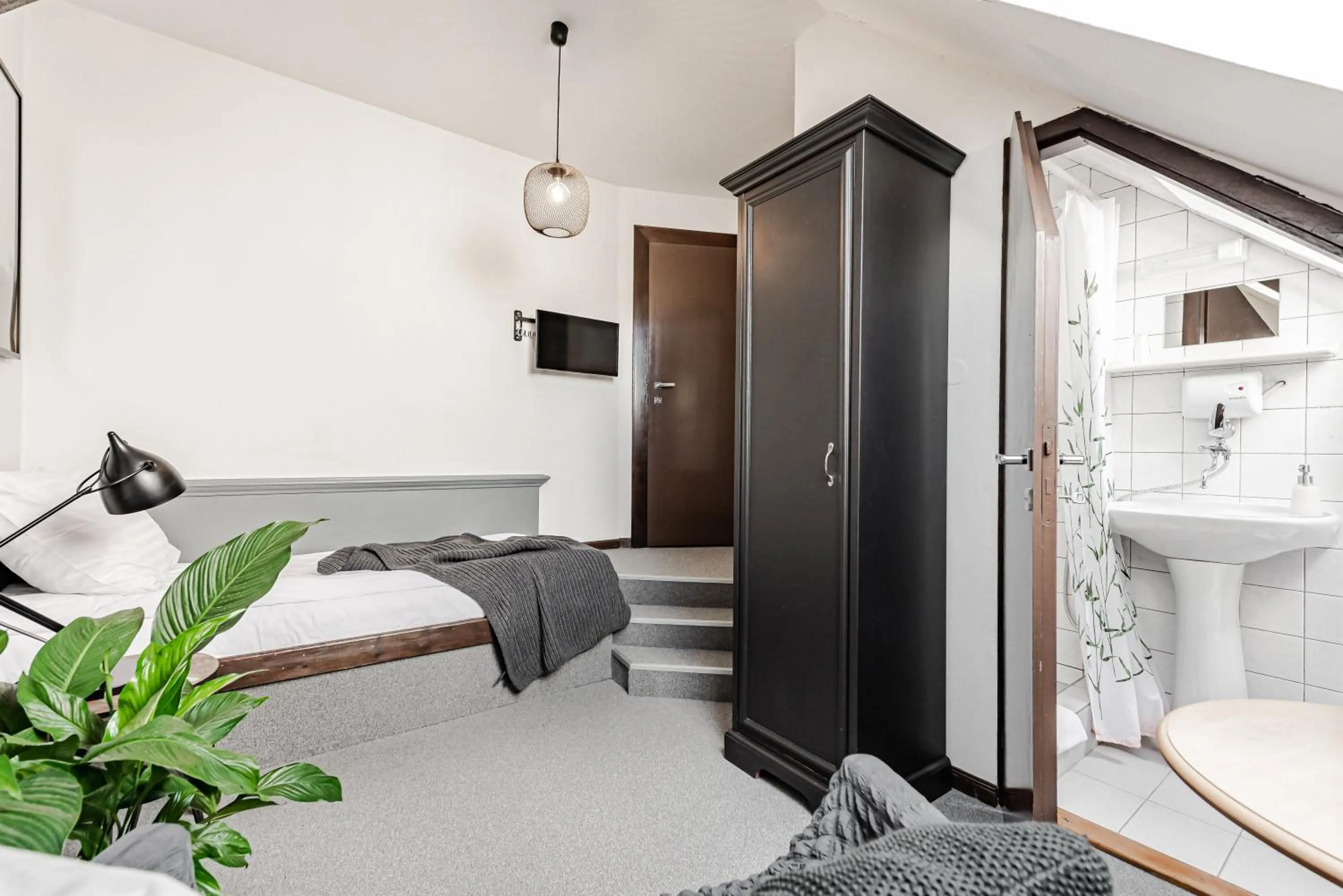 Bed in Hotel Pivoňka