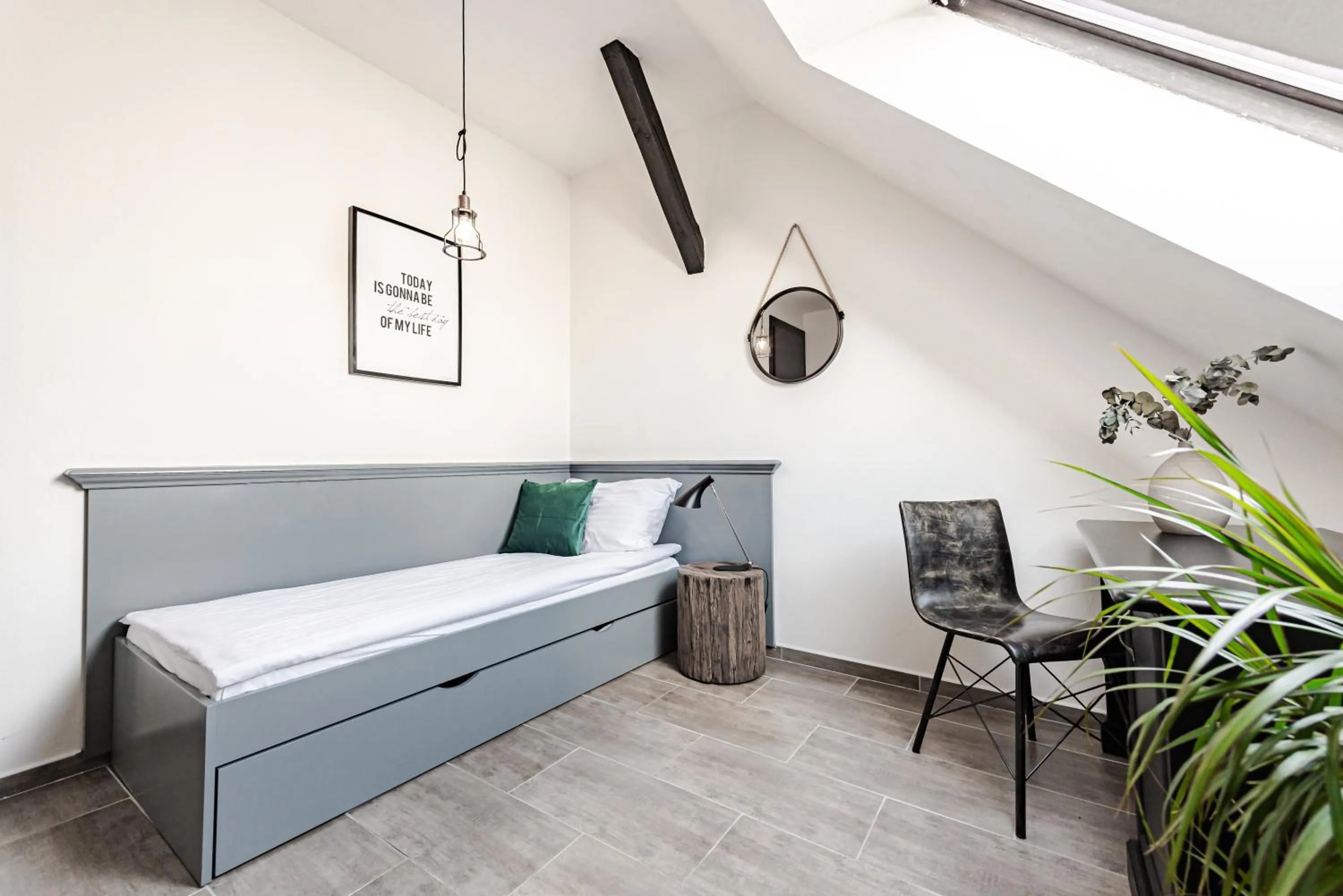 Bed in Hotel Pivoňka