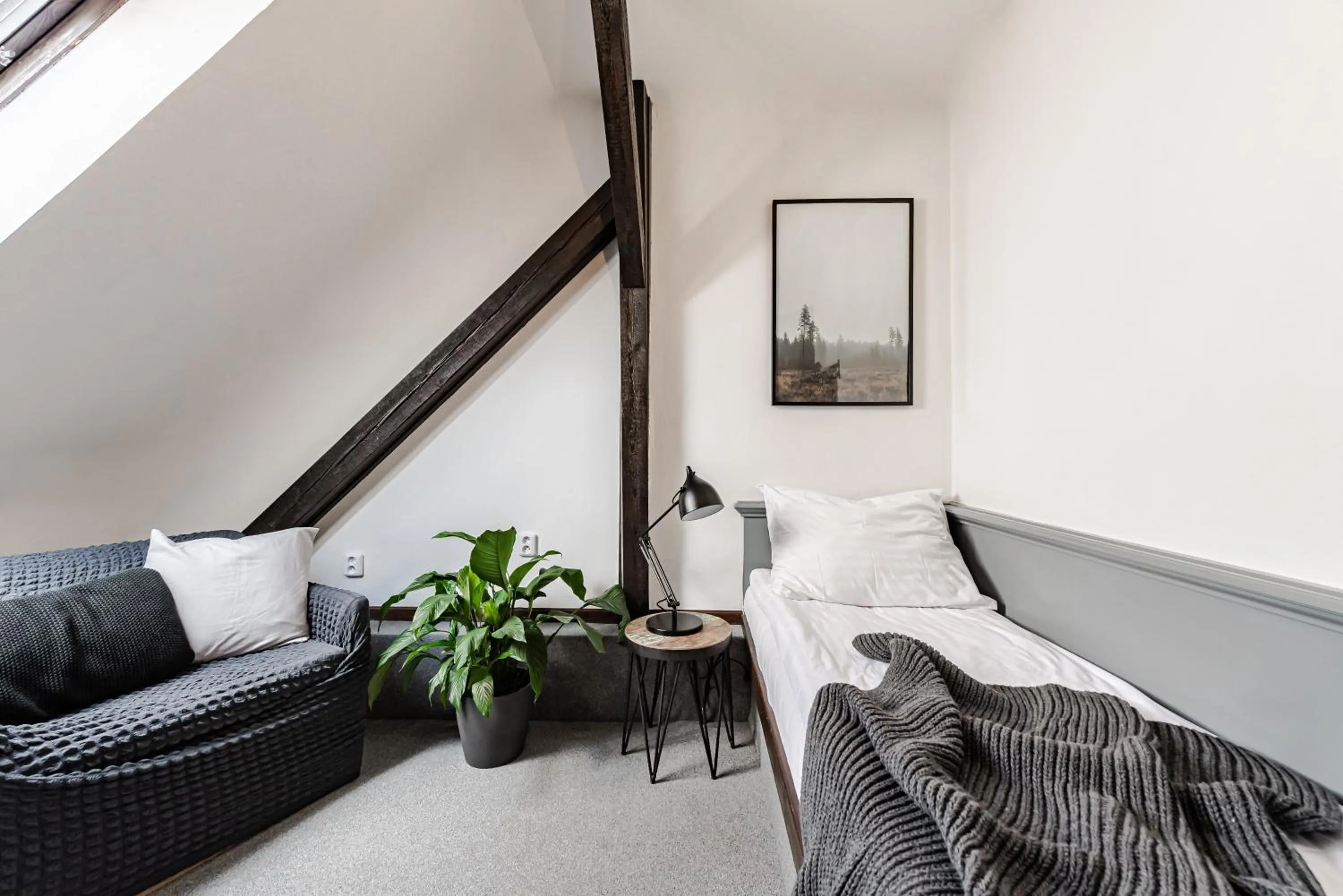 Bed in Hotel Pivoňka