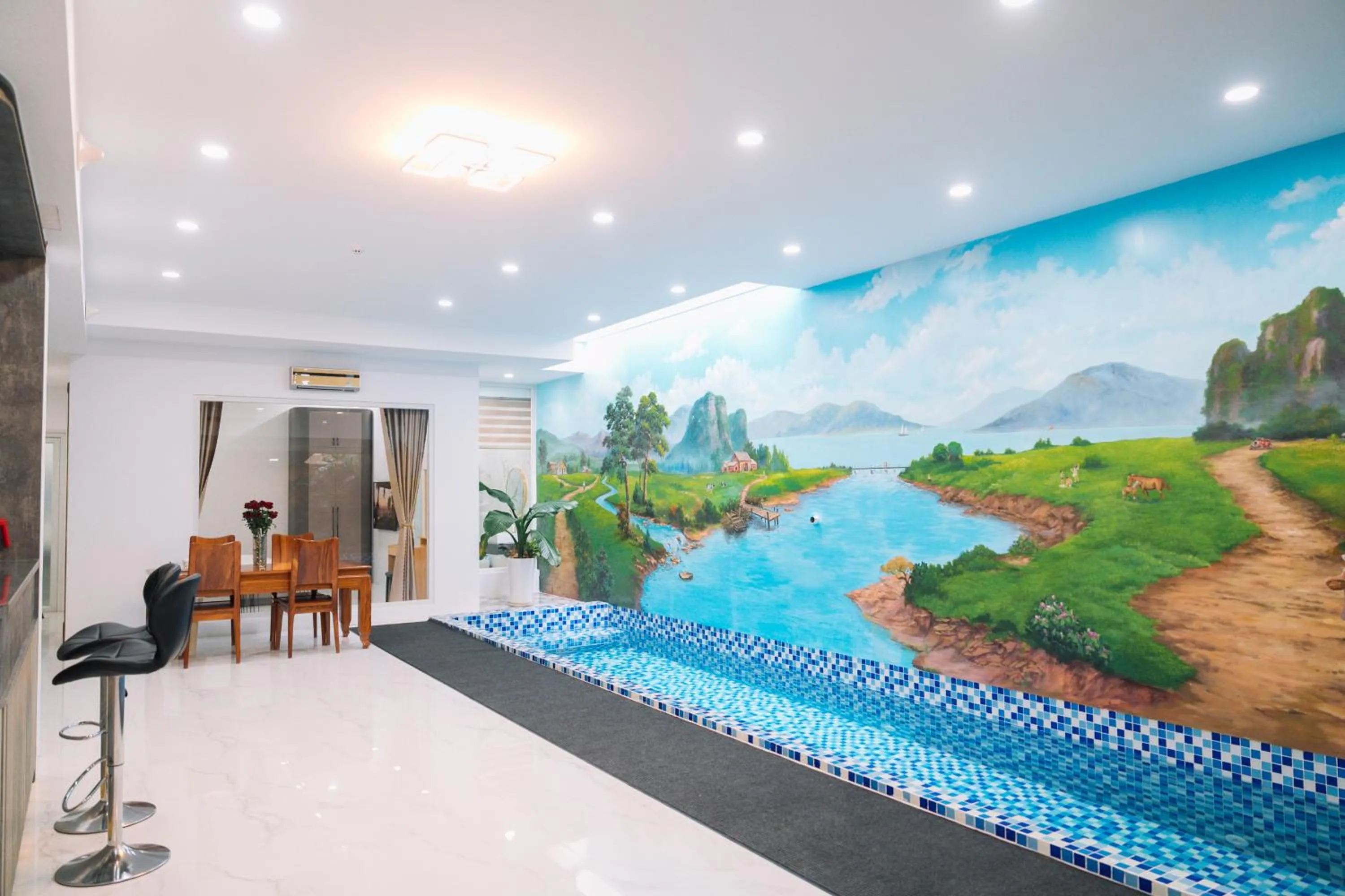 Swimming pool in Quy Tai Premium Hotel