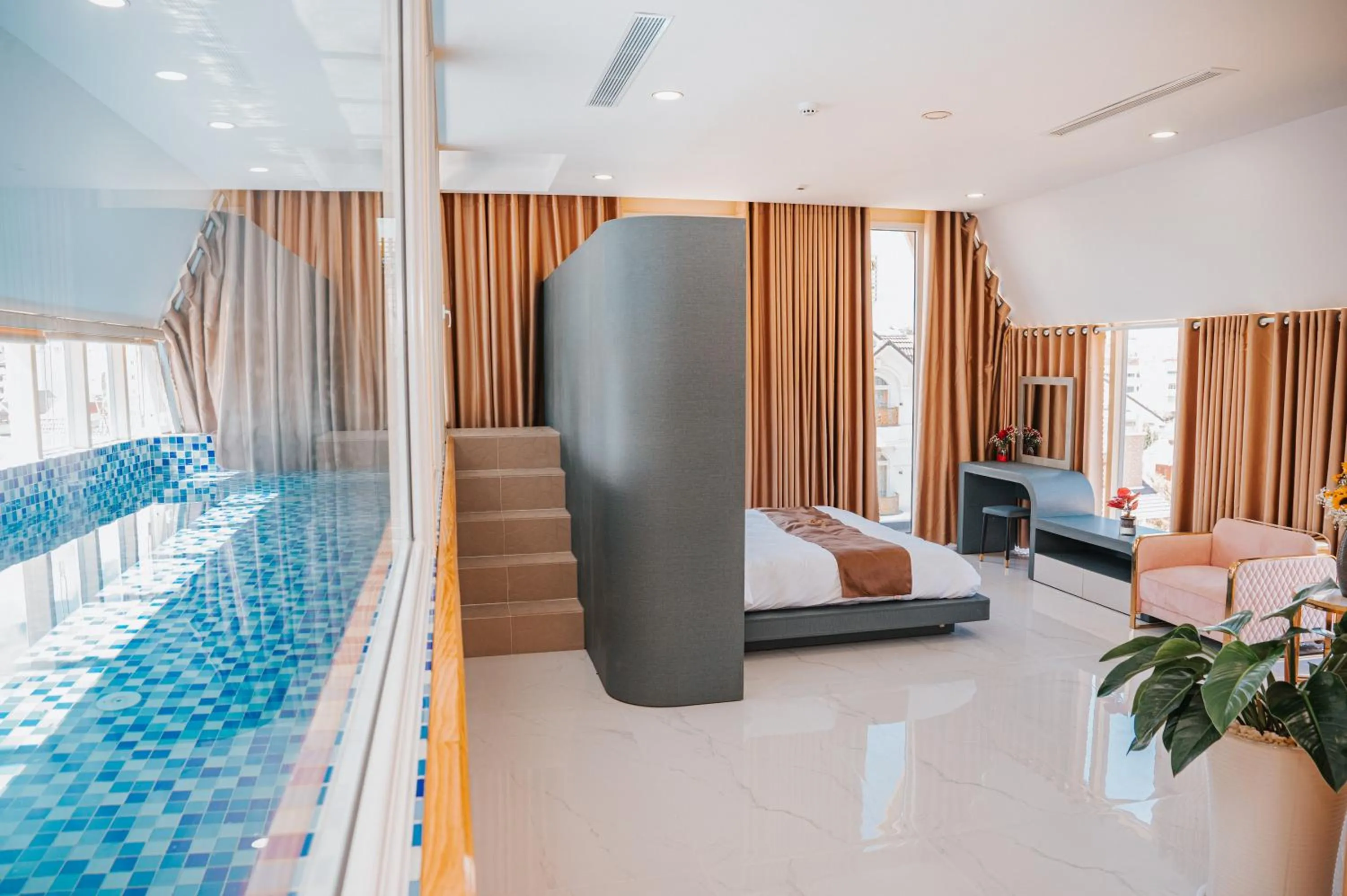 Bedroom in Quy Tai Premium Hotel